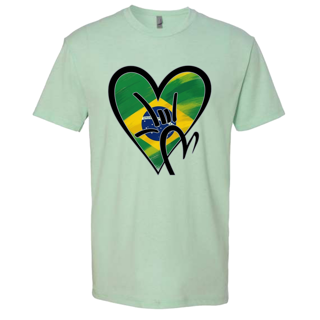 Brazil Flag ILY HEART T-Shirt
