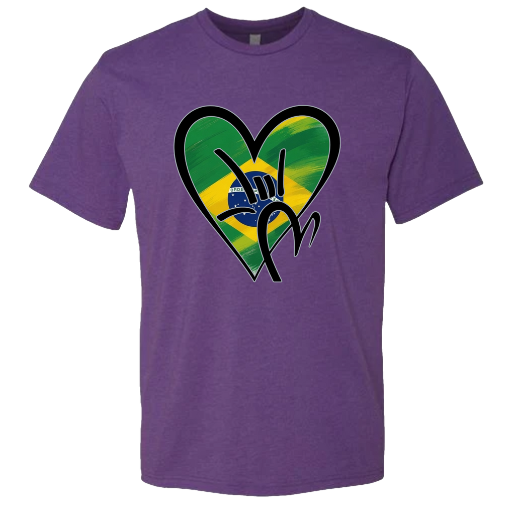 Brazil Flag ILY HEART T-Shirt
