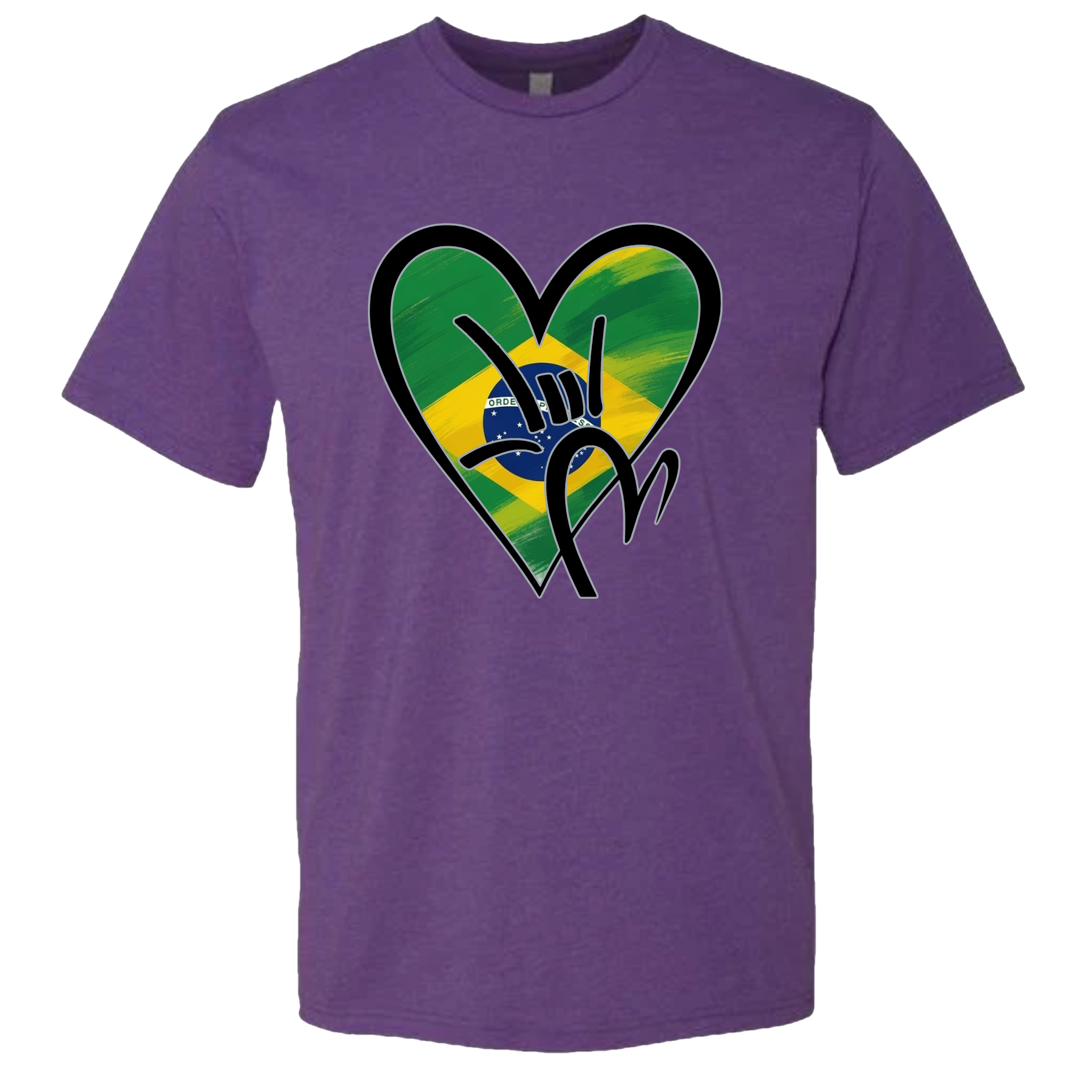 Brazil Flag ILY HEART T-Shirt
