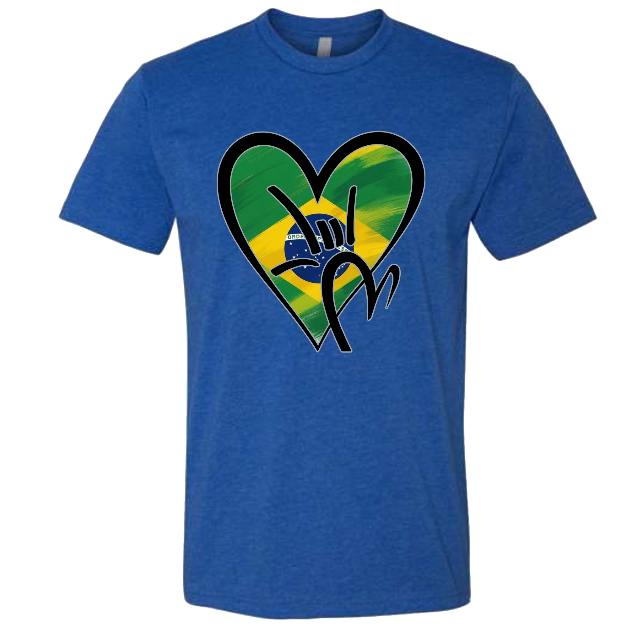 Brazil Flag ILY HEART T-Shirt