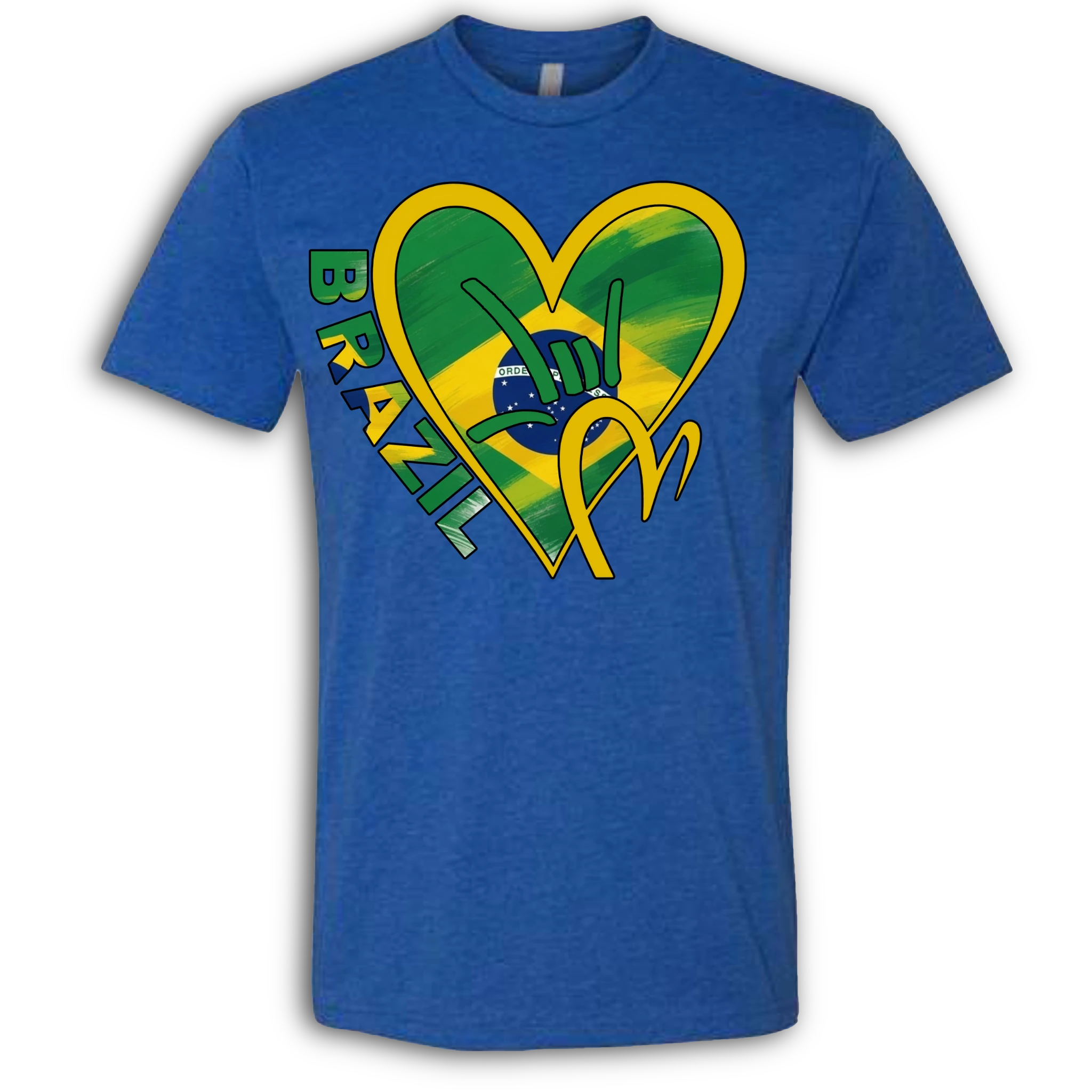 Brazil Flag ILY HEART T-Shirt