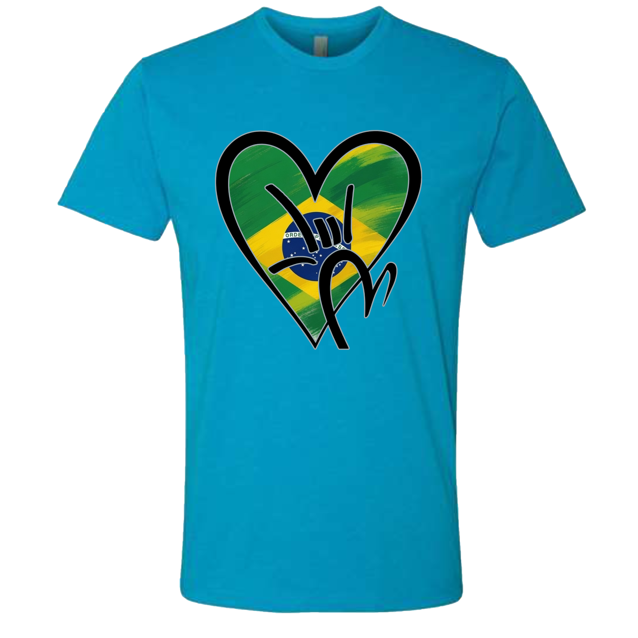 Brazil Flag ILY HEART T-Shirt