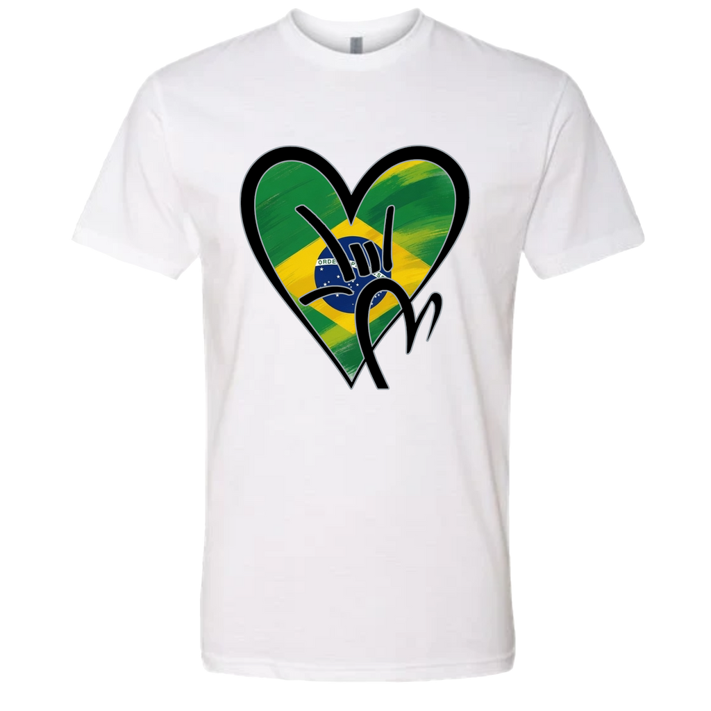 Brazil Flag ILY HEART T-Shirt