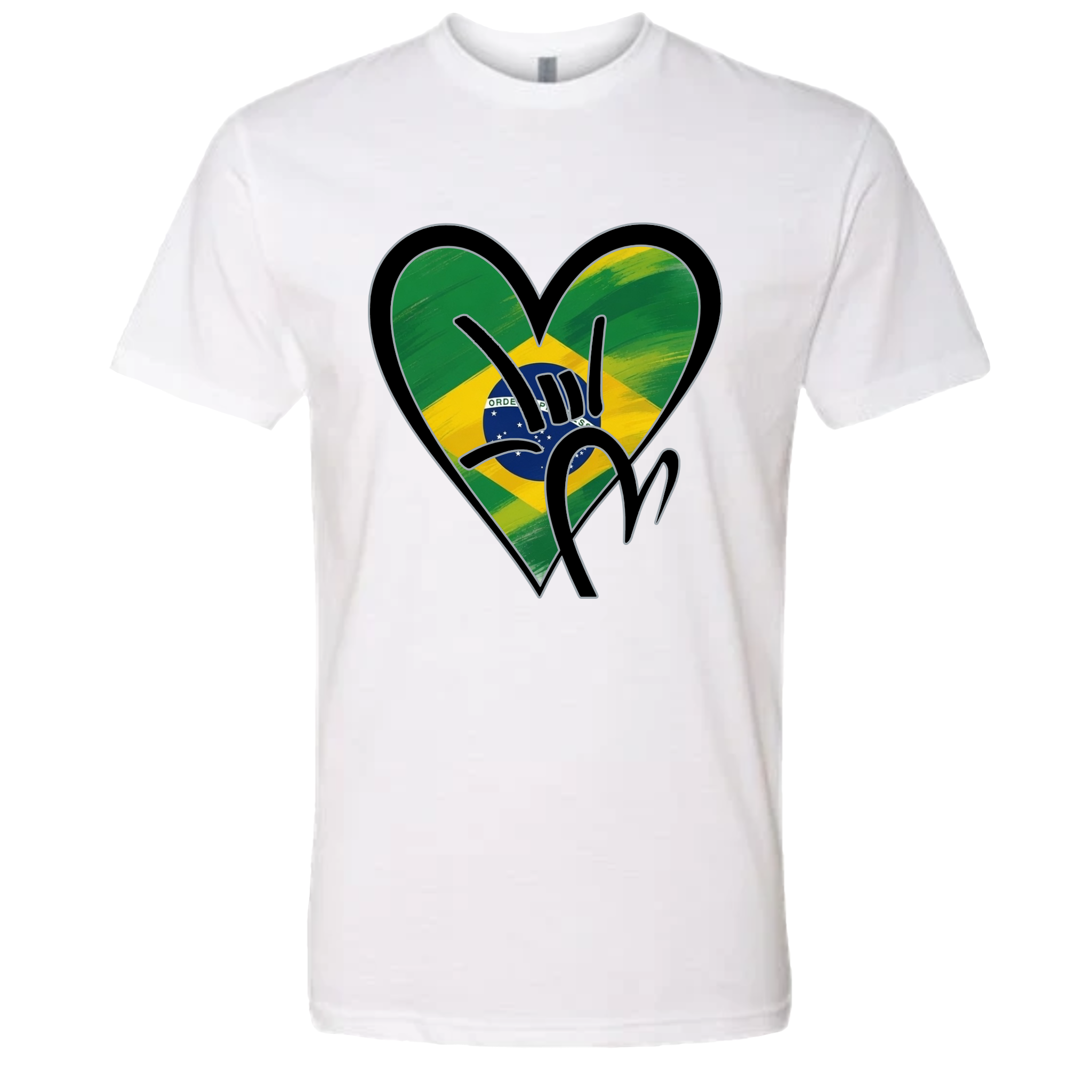 Brazil Flag ILY HEART T-Shirt