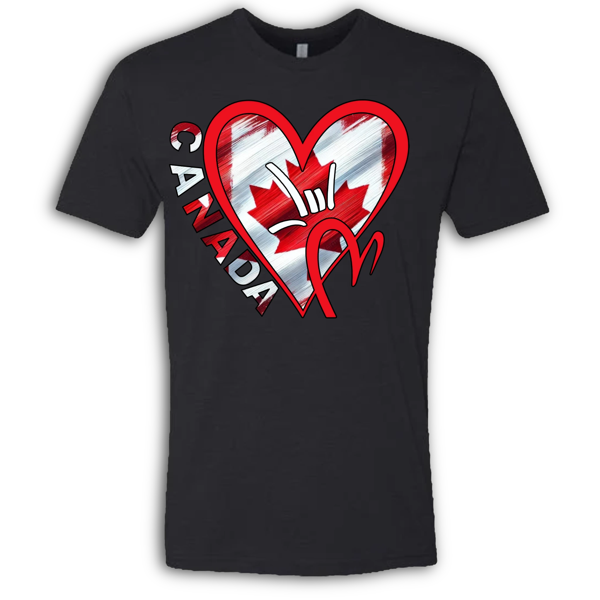 Canada Flag ILY HEART T-Shirt