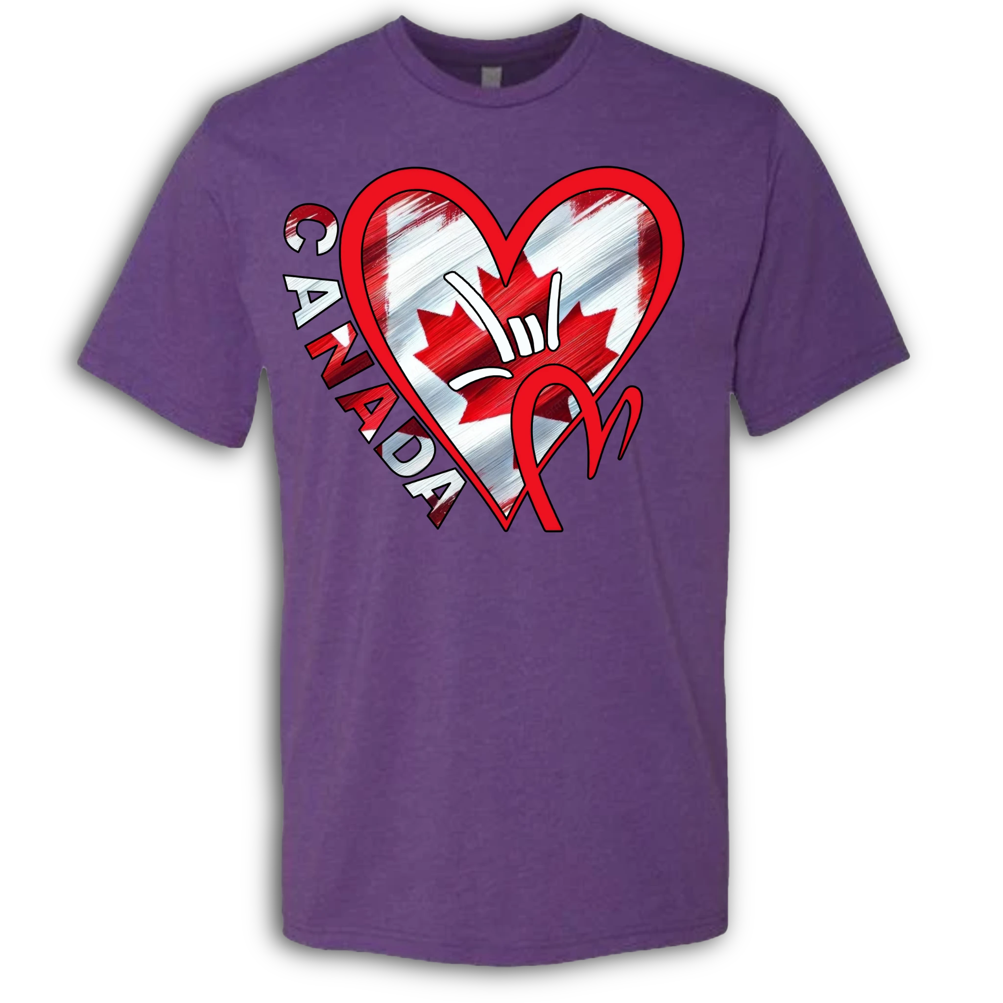 Canada Flag ILY HEART T-Shirt