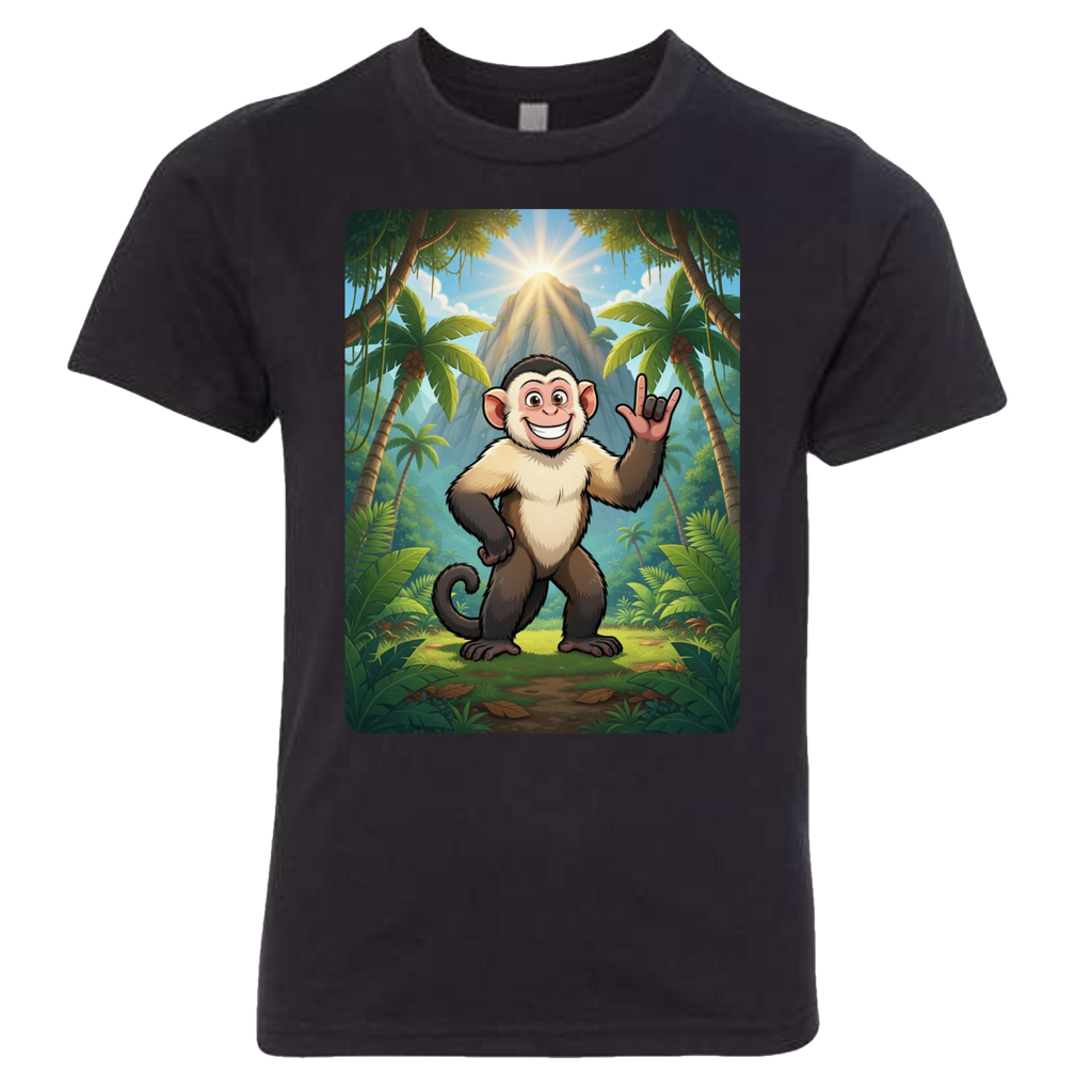 ASL Capuchin Monkey  T-Shirt (Kids Sizes)