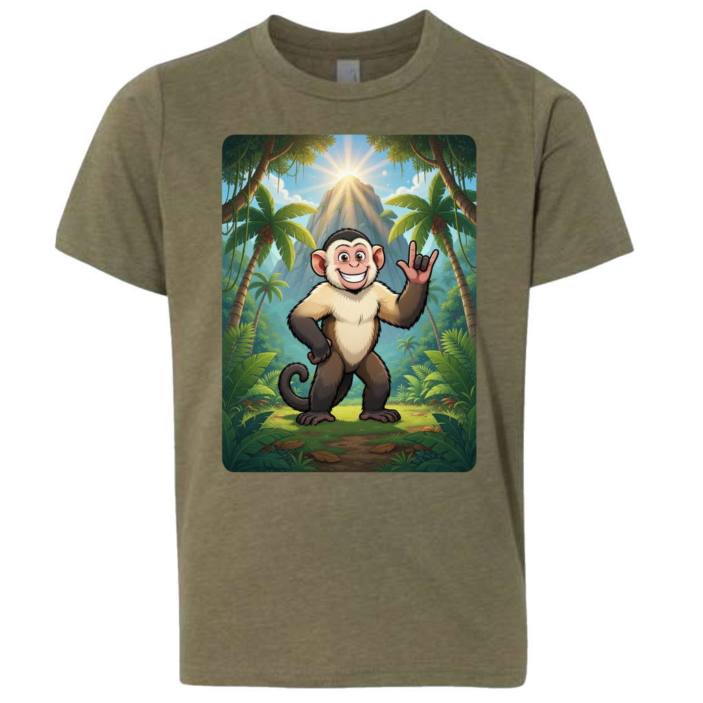 ASL Capuchin Monkey  T-Shirt (Kids Sizes)