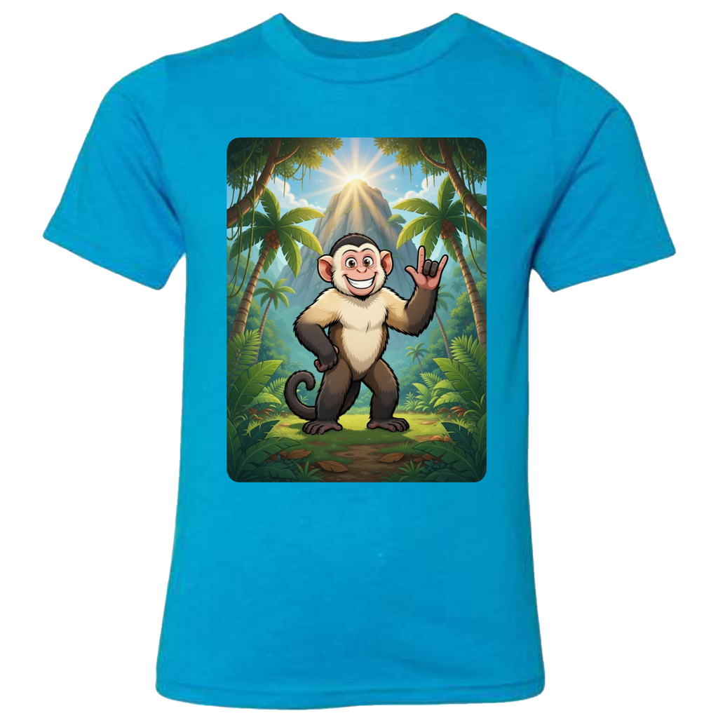 ASL Capuchin Monkey  T-Shirt (Kids Sizes)