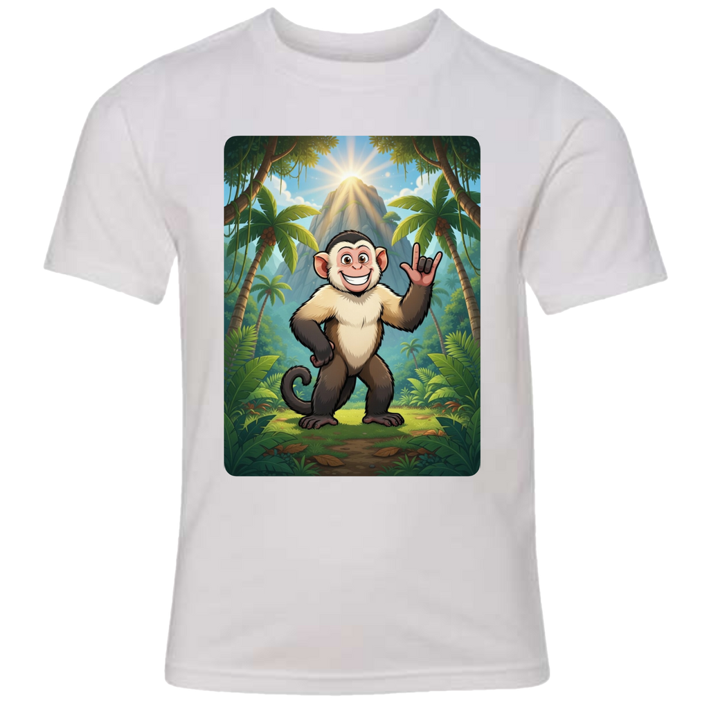 ASL Capuchin Monkey  T-Shirt (Kids Sizes)