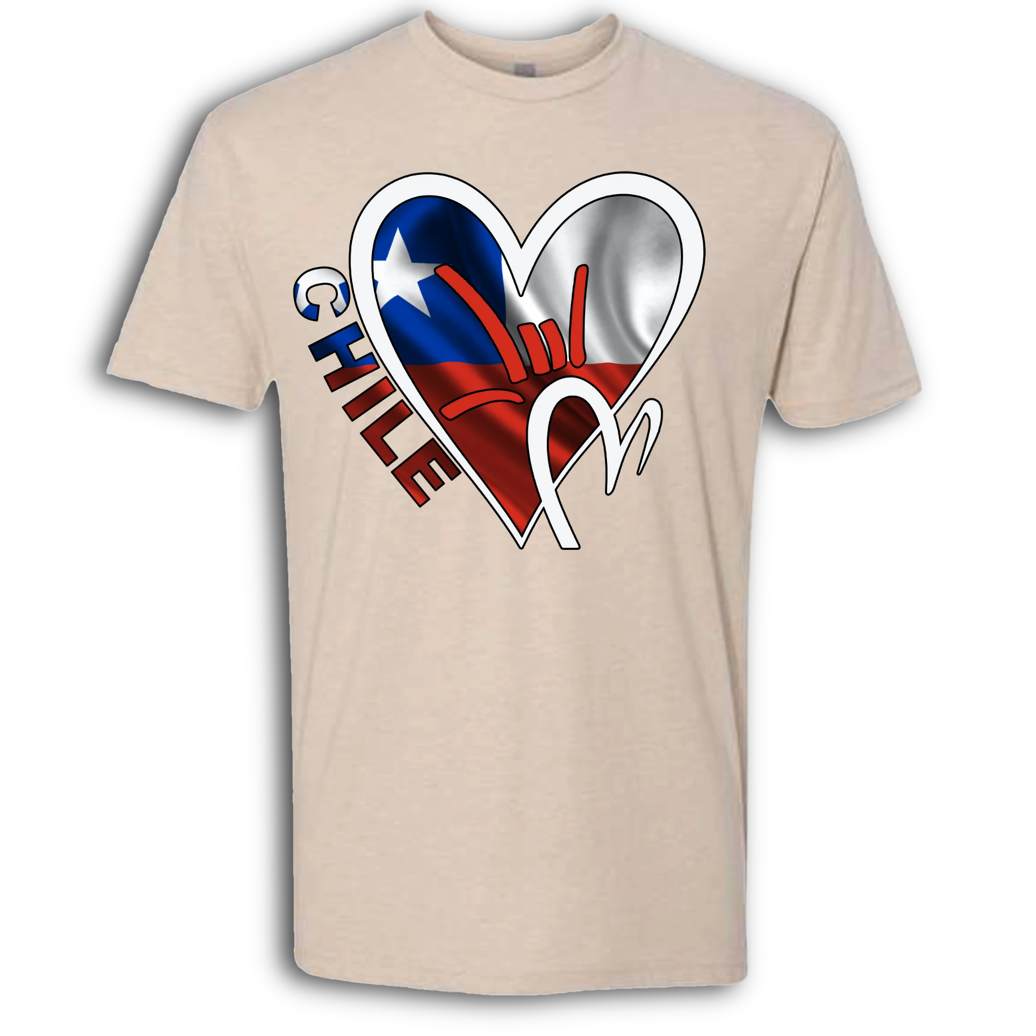 Chile Flag ILY HEART T-Shirt