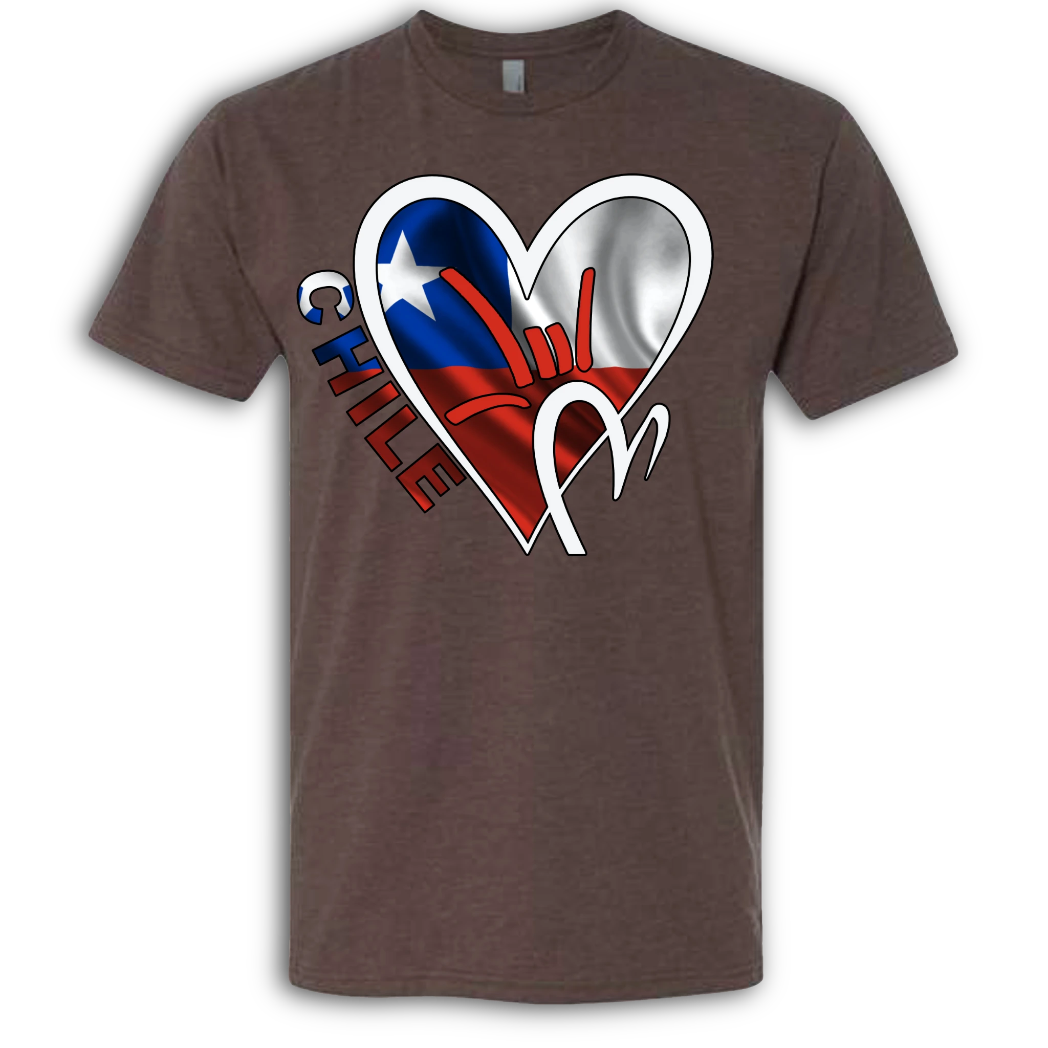 Chile Flag ILY HEART T-Shirt