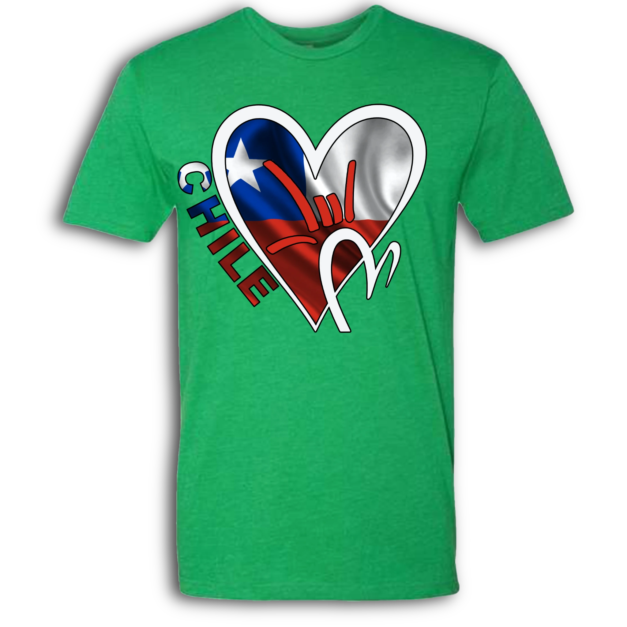 Chile Flag ILY HEART T-Shirt