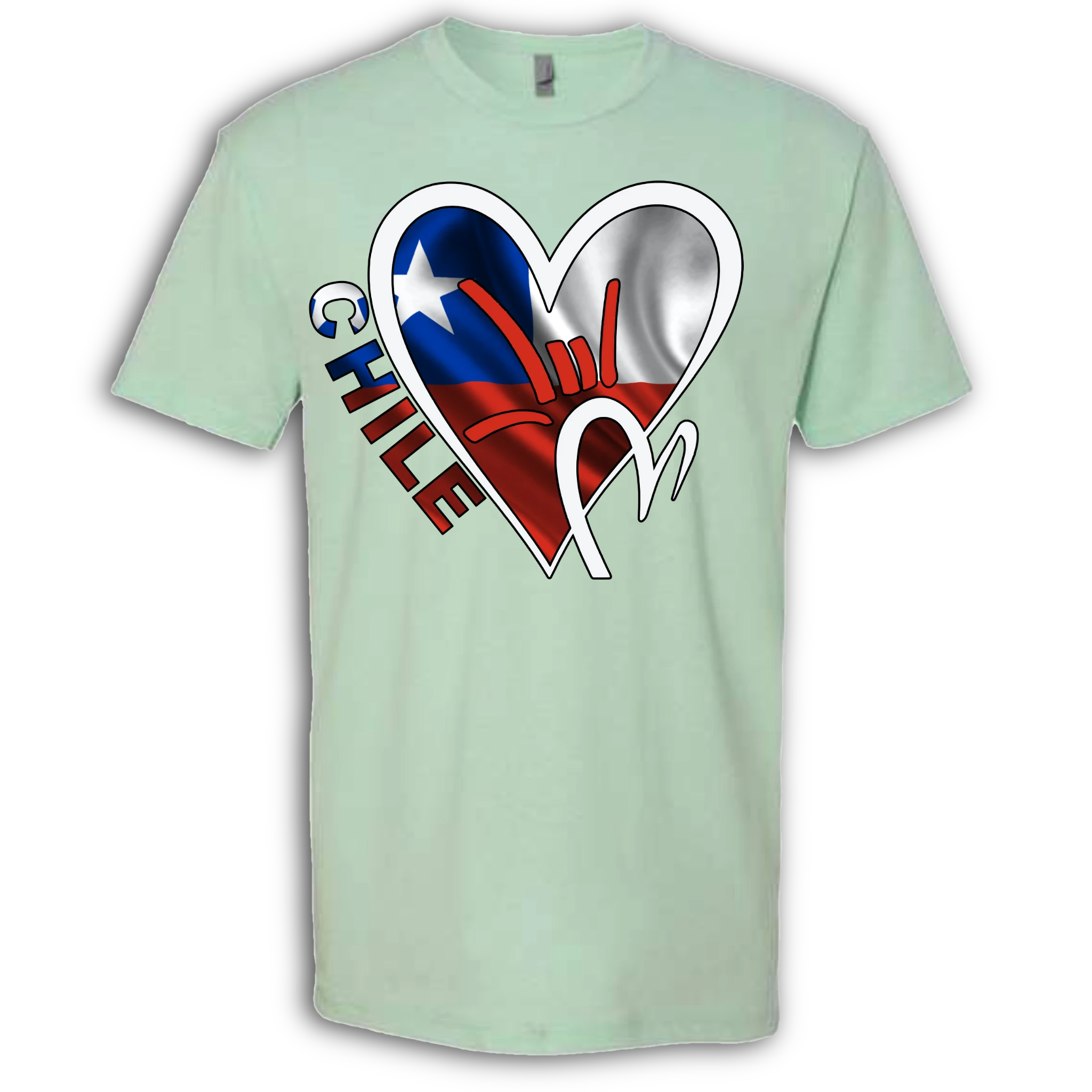 Chile Flag ILY HEART T-Shirt