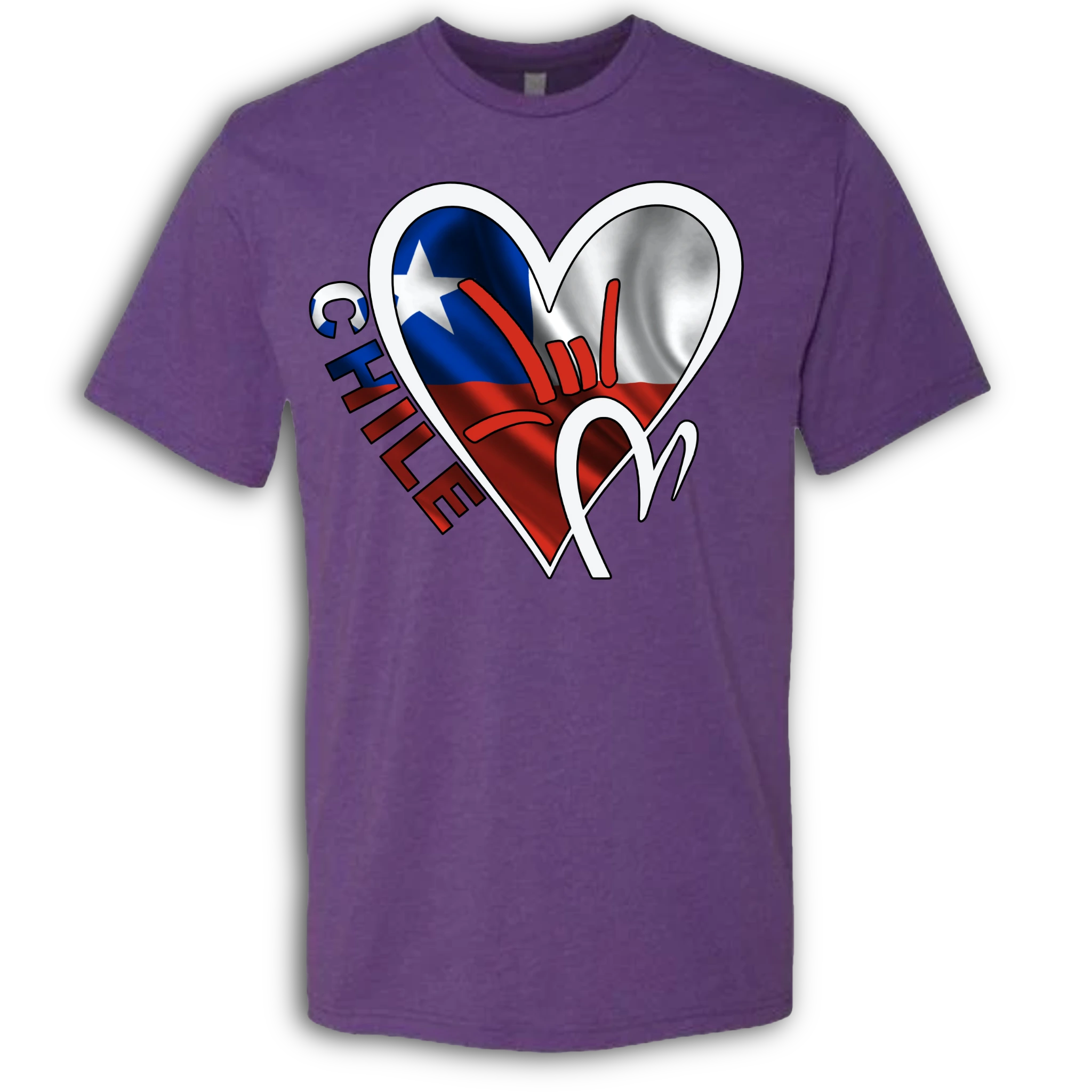 Chile Flag ILY HEART T-Shirt