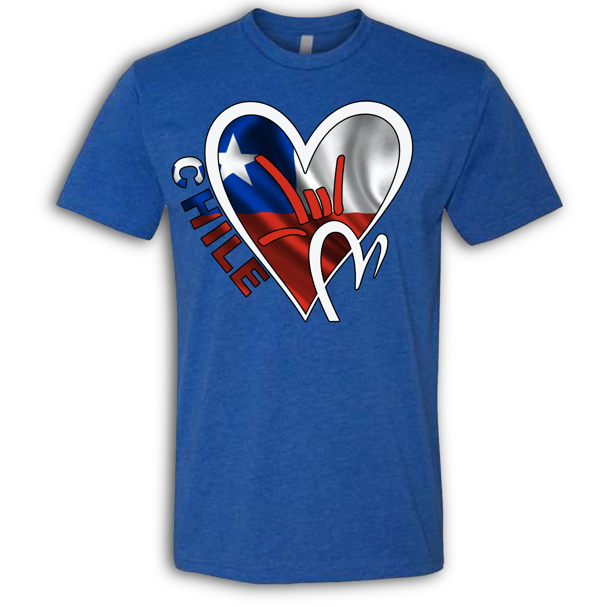 Chile Flag ILY HEART T-Shirt