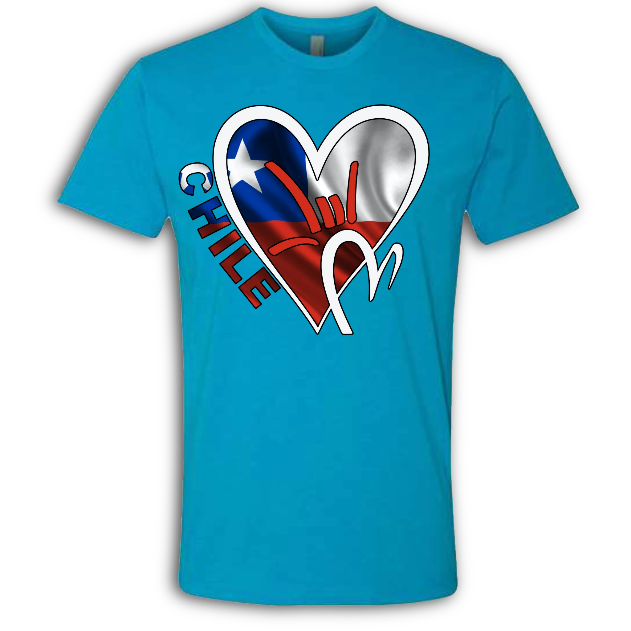 Chile Flag ILY HEART T-Shirt