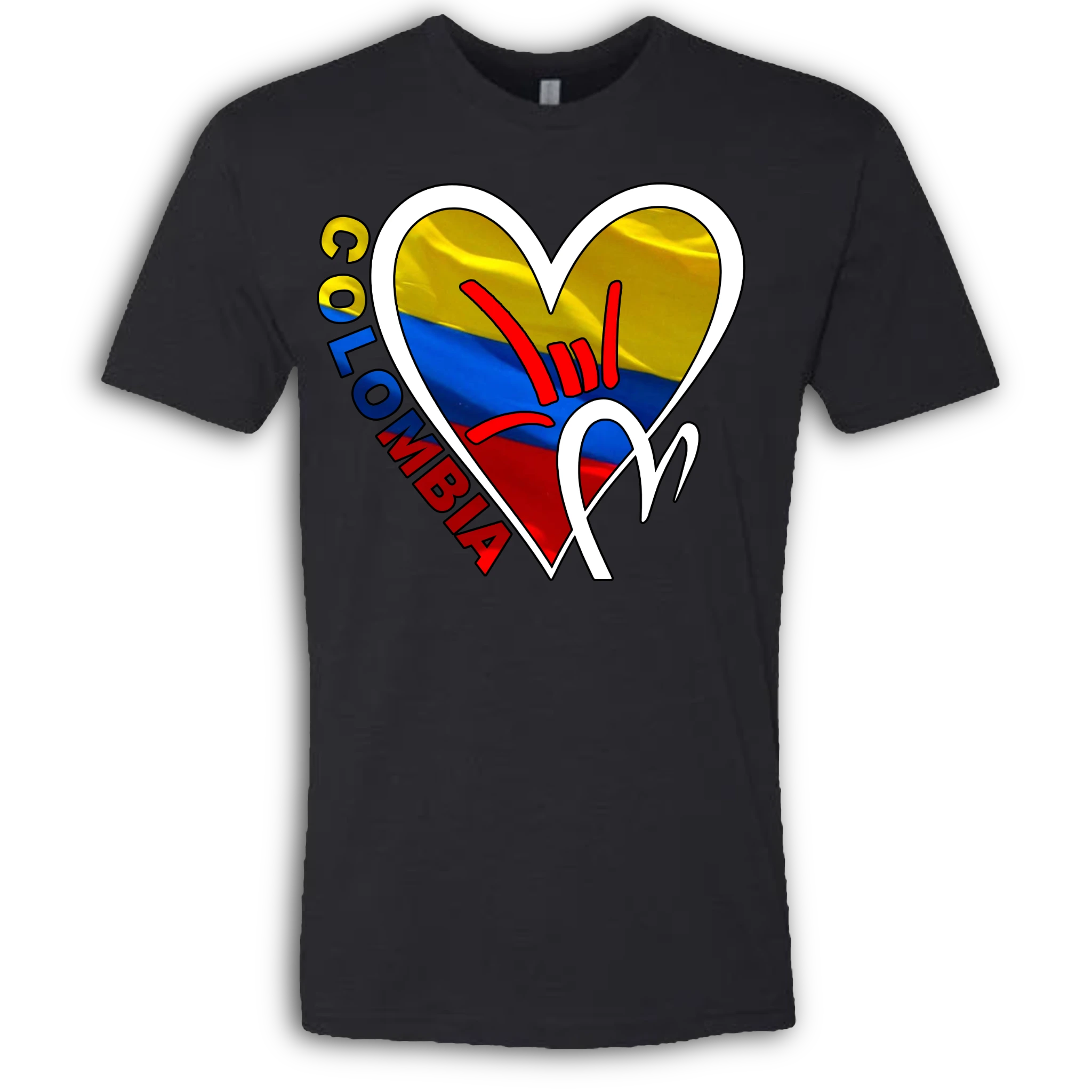 Colombia Flag ILY HEART T-Shirt
