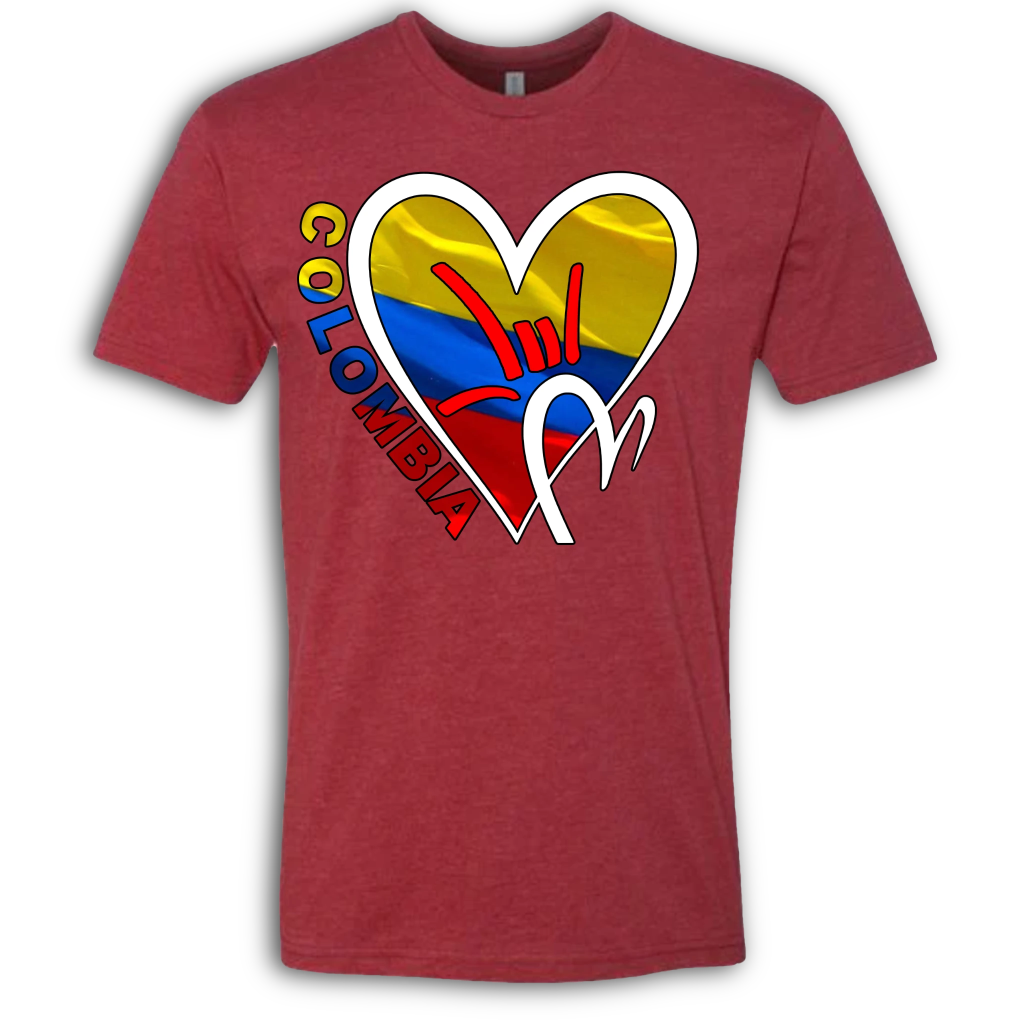 Colombia Flag ILY HEART T-Shirt