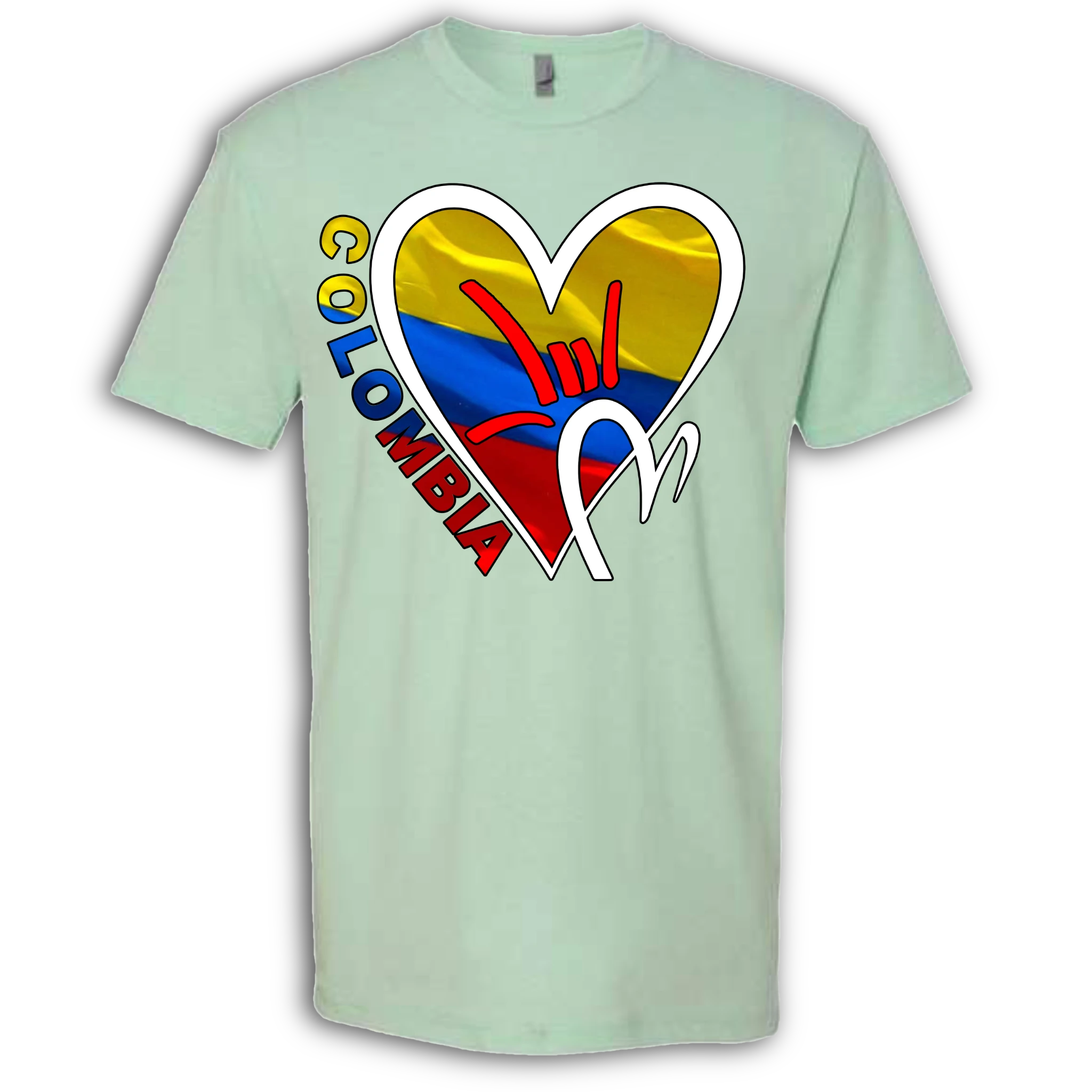 Colombia Flag ILY HEART T-Shirt