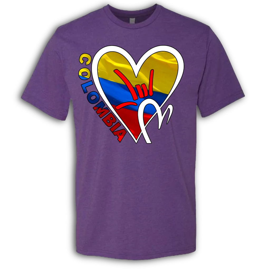 Colombia Flag ILY HEART T-Shirt