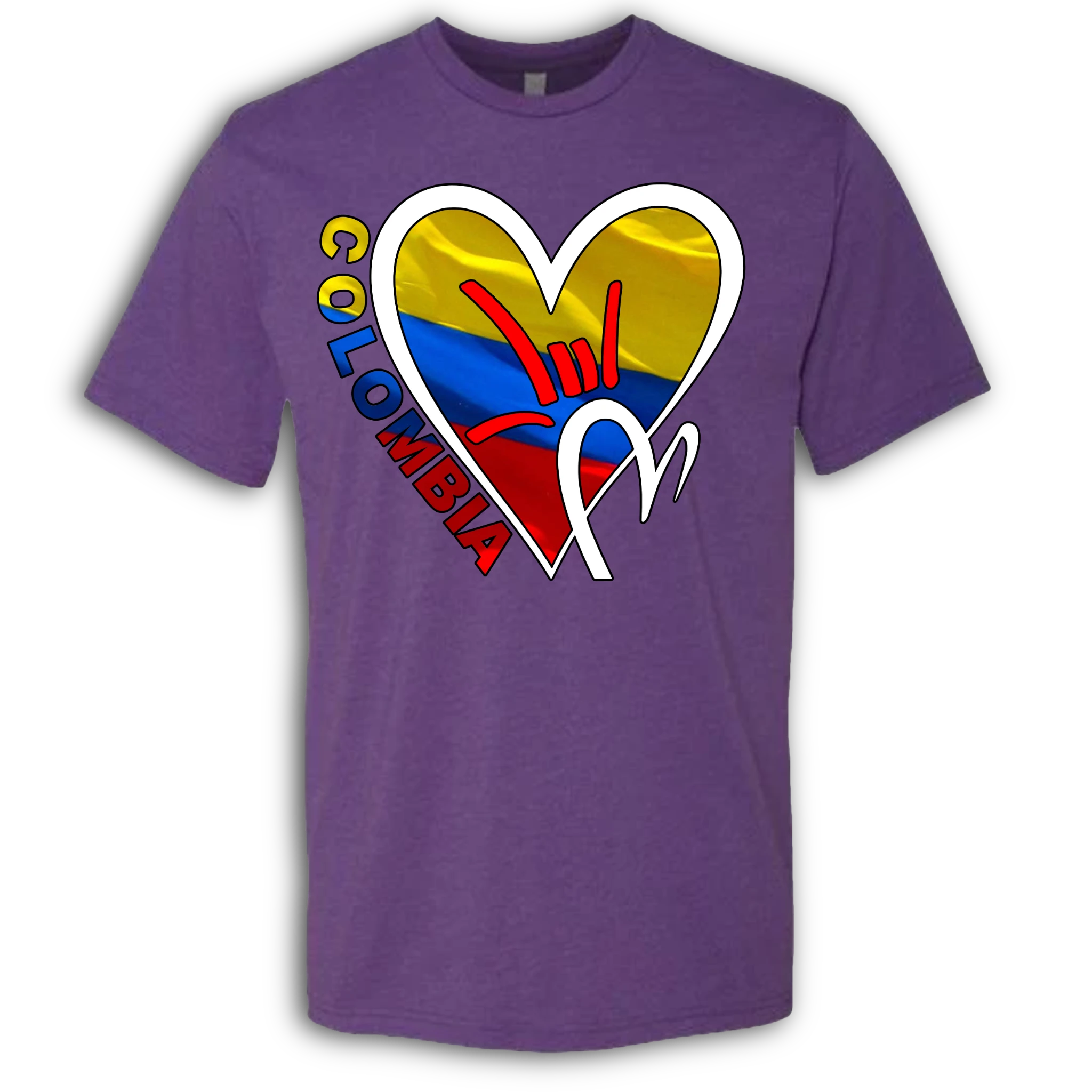 Colombia Flag ILY HEART T-Shirt