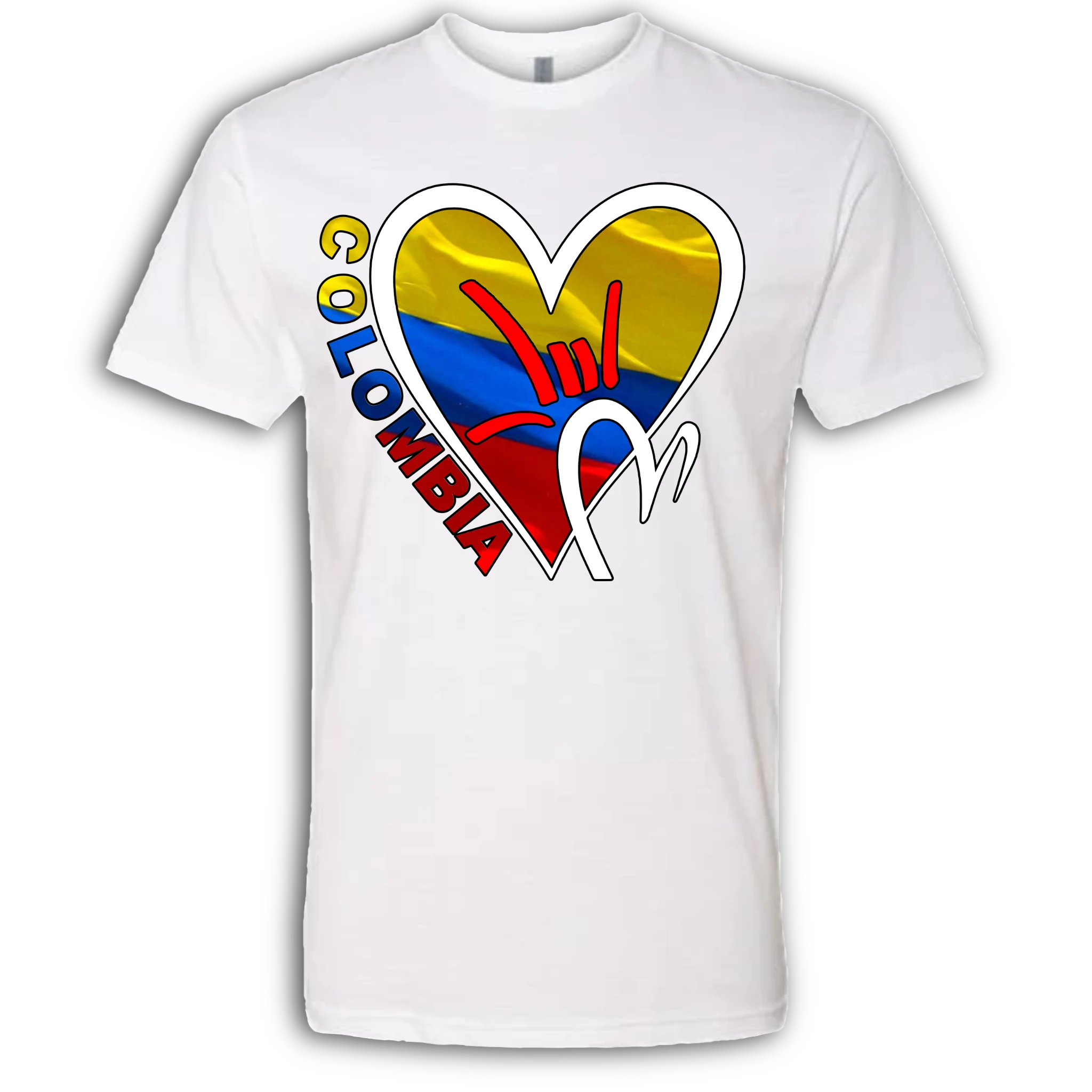 Colombia Flag ILY HEART T-Shirt