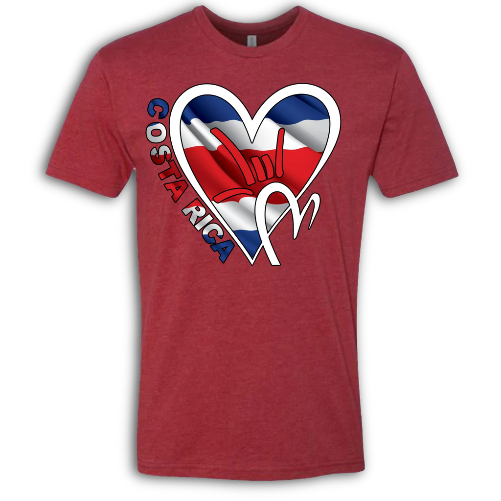 Costa Rica Flag ILY HEART T-Shirt
