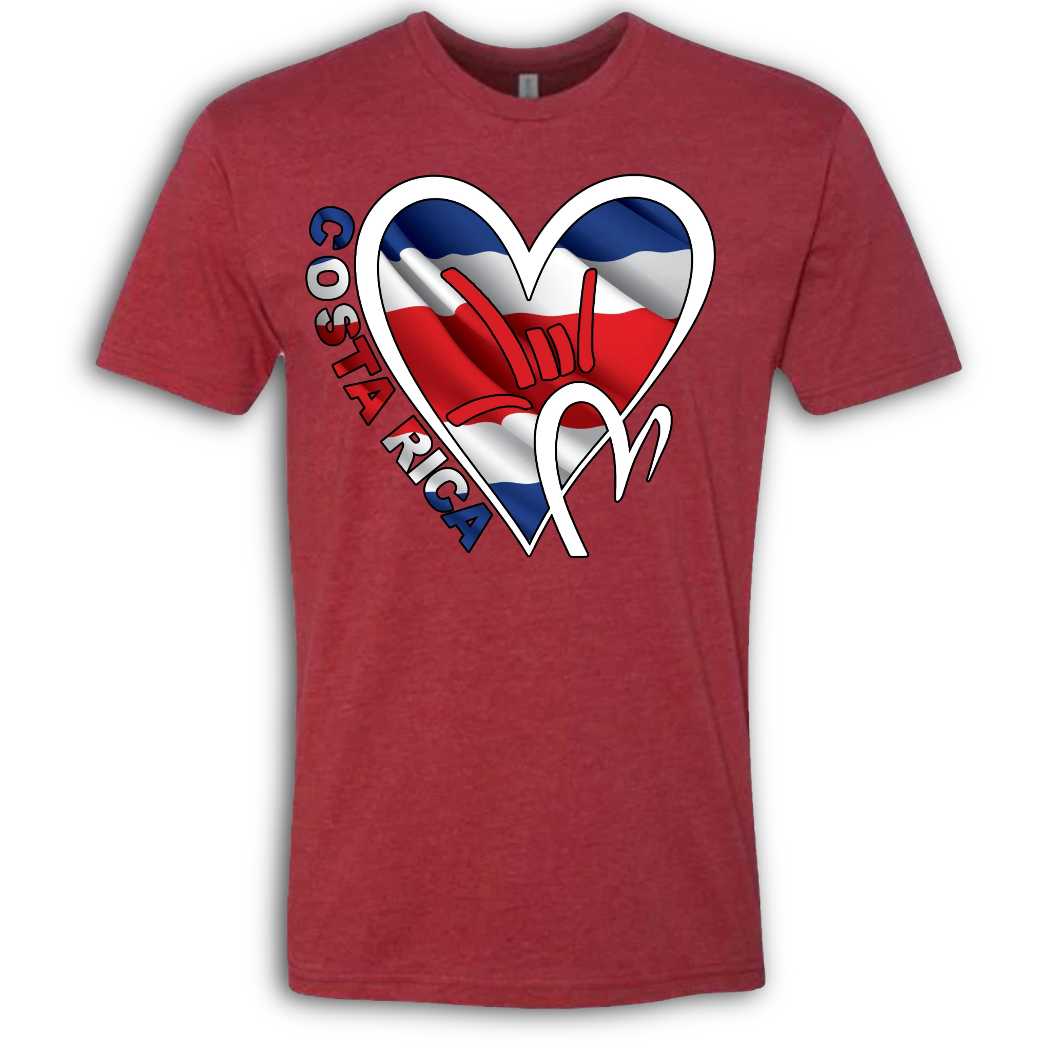 Costa Rica Flag ILY HEART T-Shirt