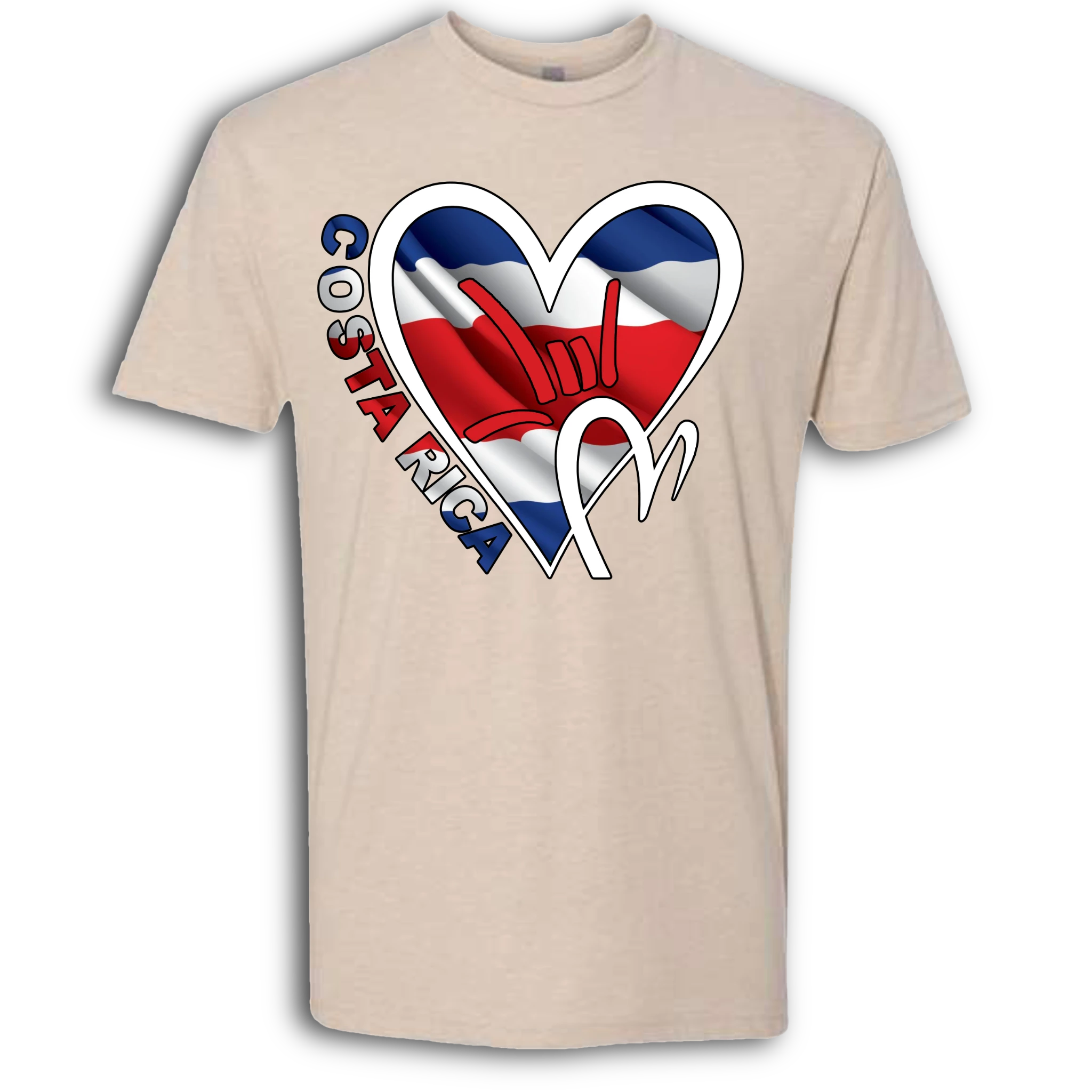 Costa Rica Flag ILY HEART T-Shirt