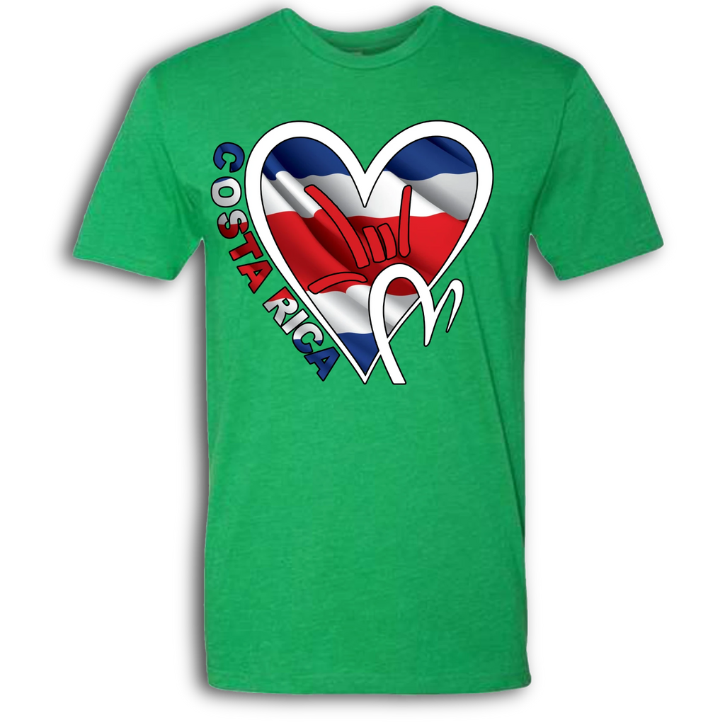 Costa Rica Flag ILY HEART T-Shirt