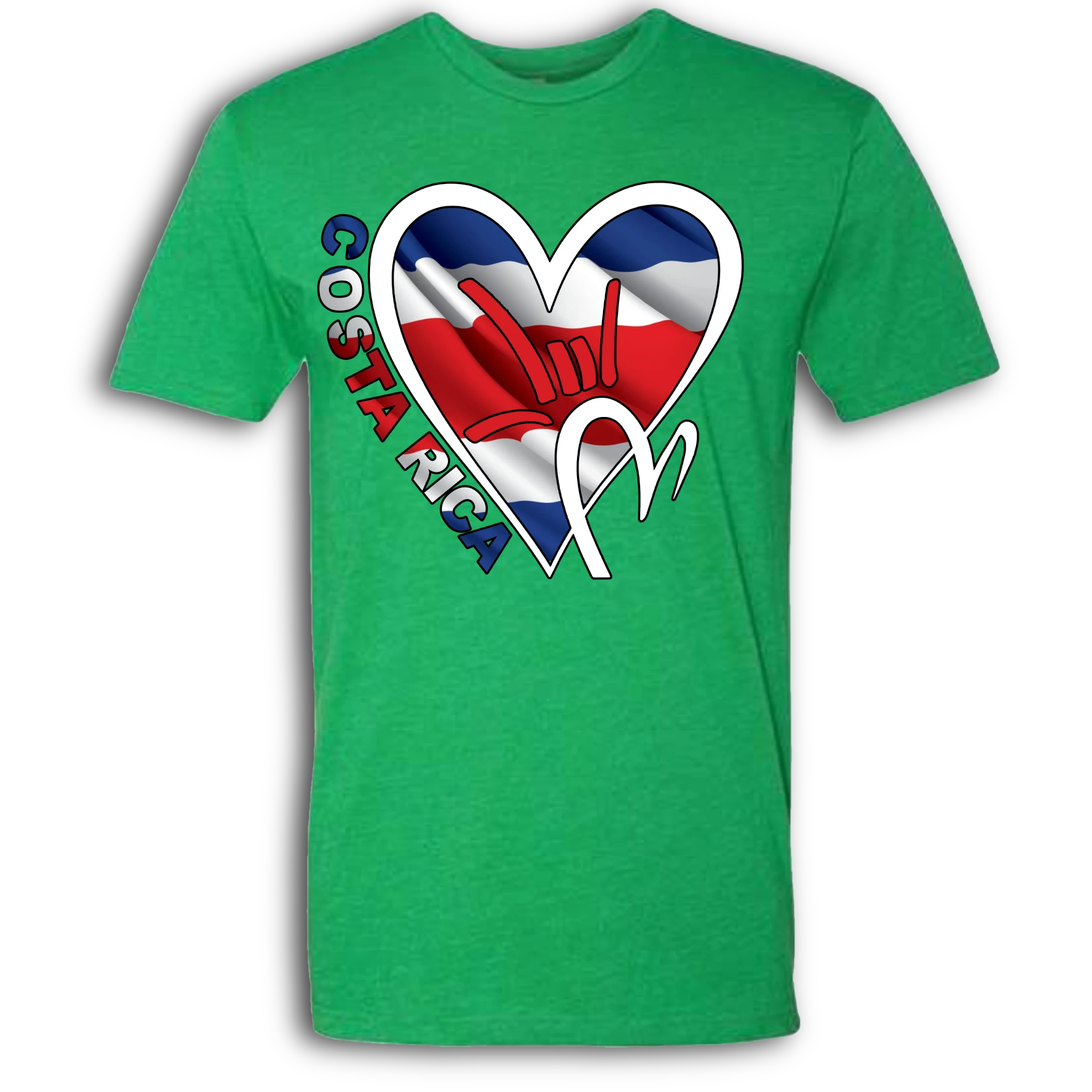 Costa Rica Flag ILY HEART T-Shirt