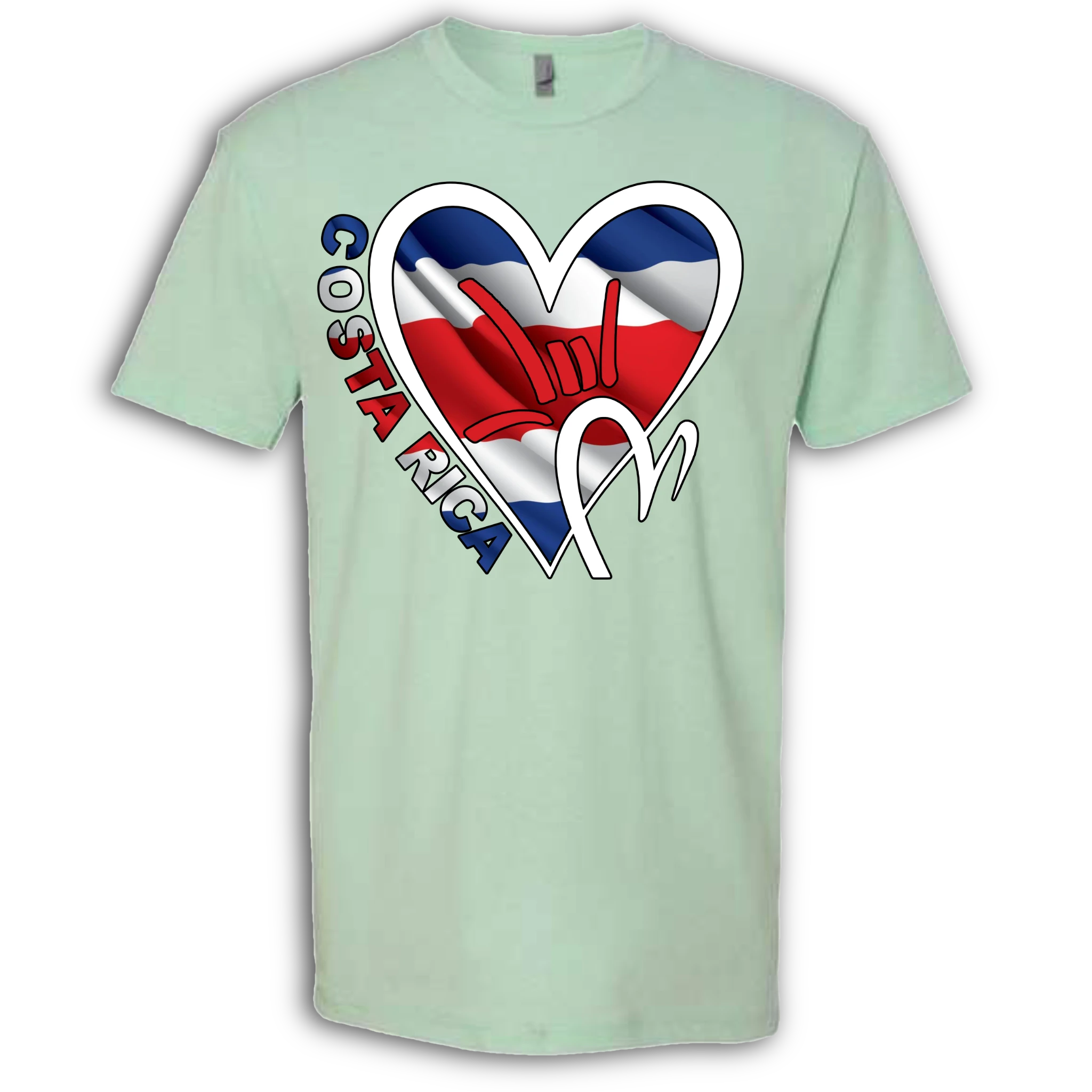 Costa Rica Flag ILY HEART T-Shirt