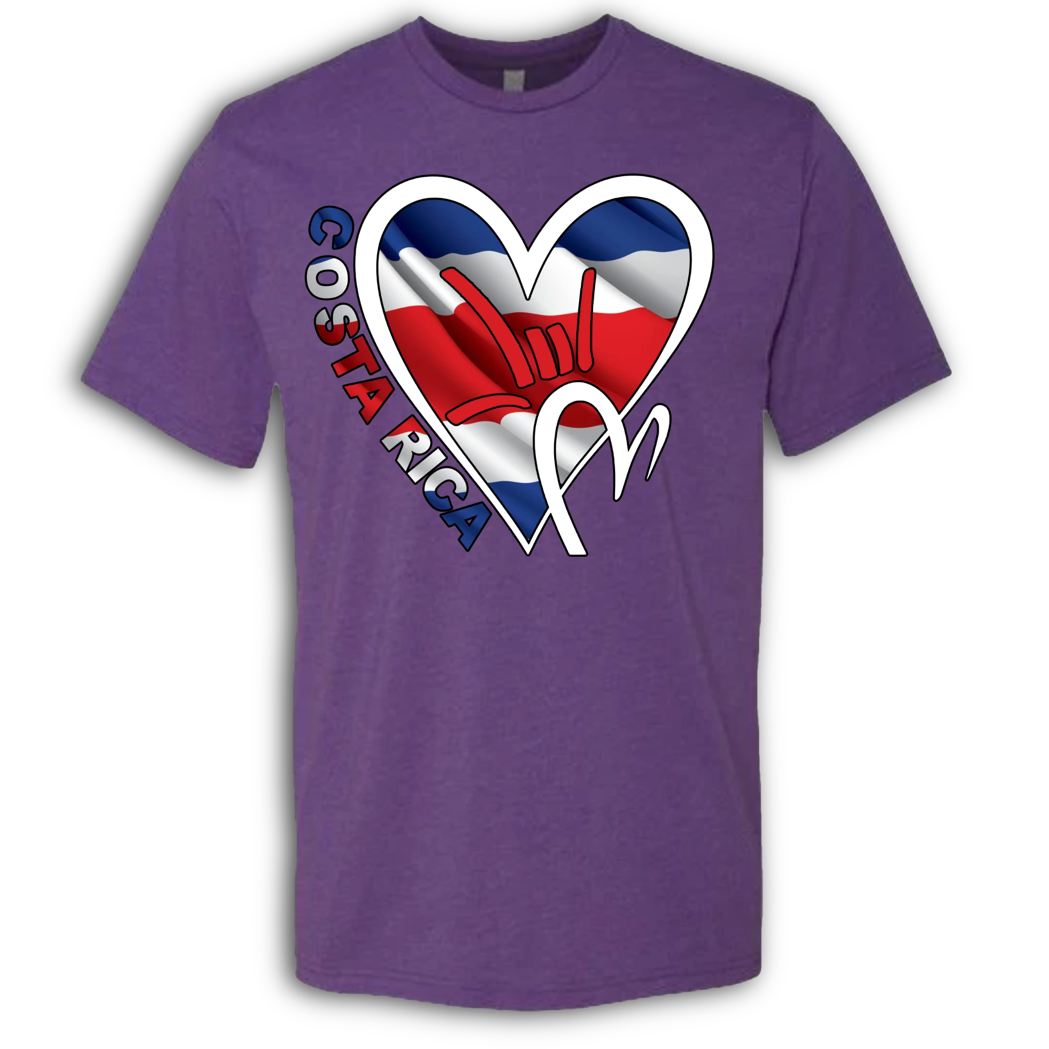 Costa Rica Flag ILY HEART T-Shirt