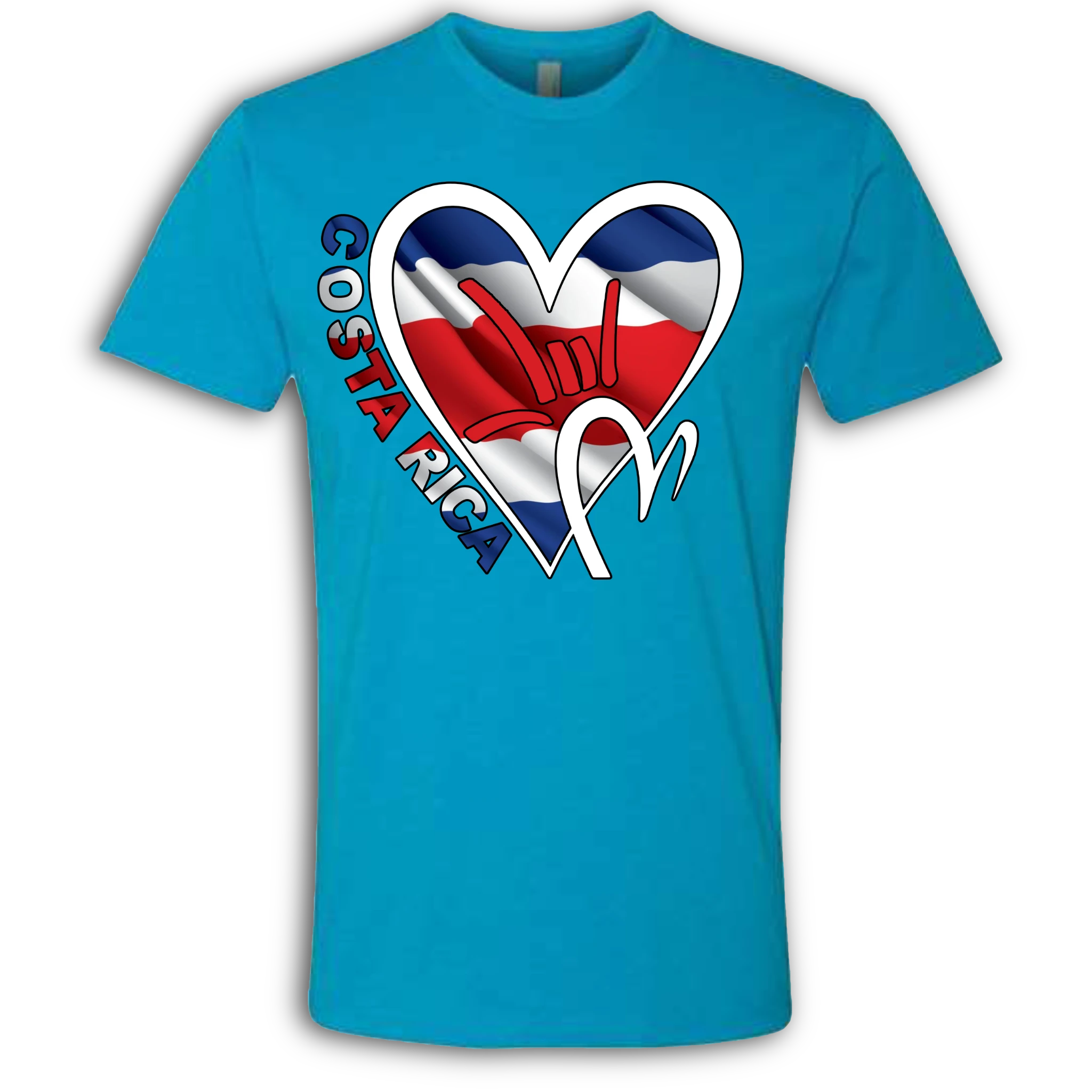 Costa Rica Flag ILY HEART T-Shirt