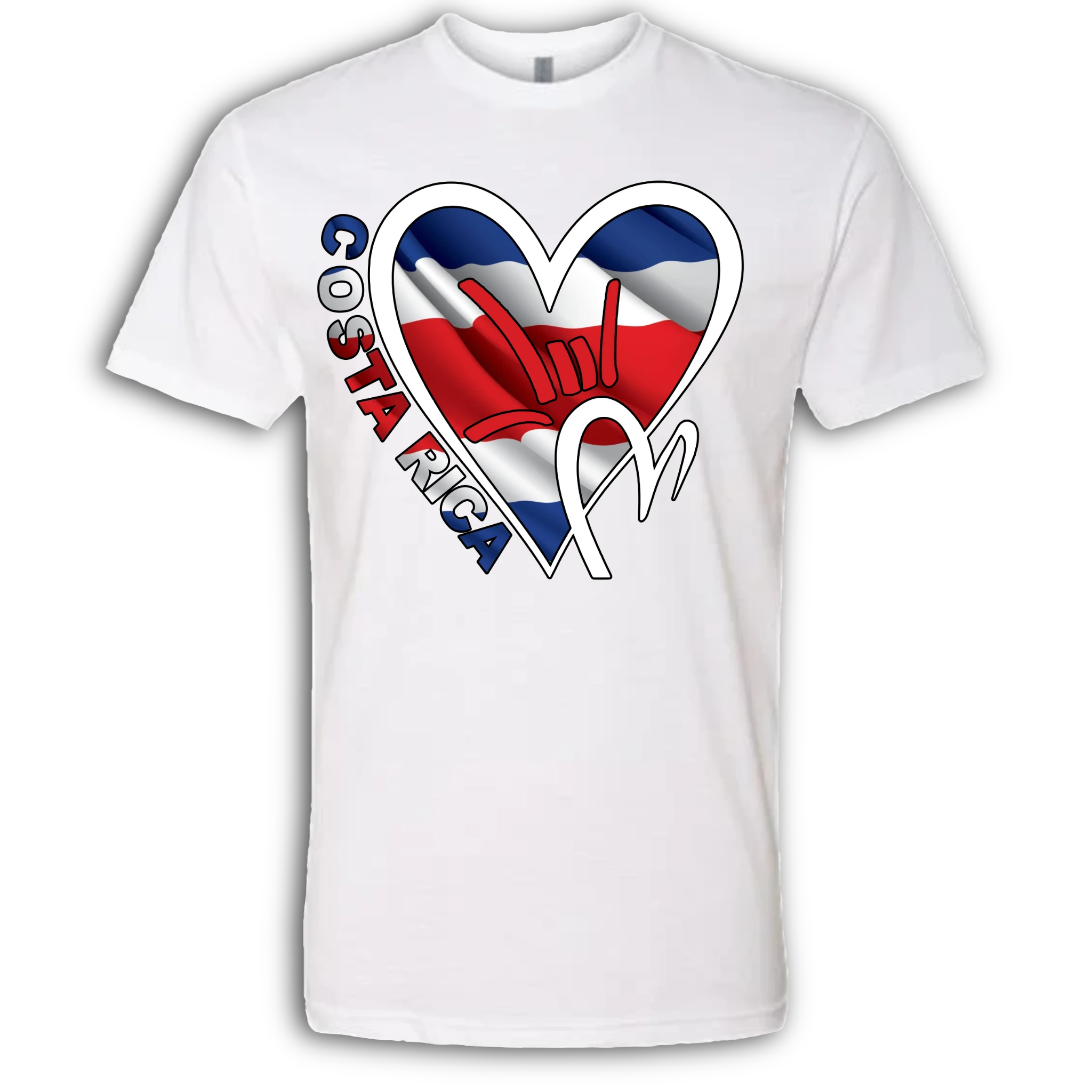 Costa Rica Flag ILY HEART T-Shirt