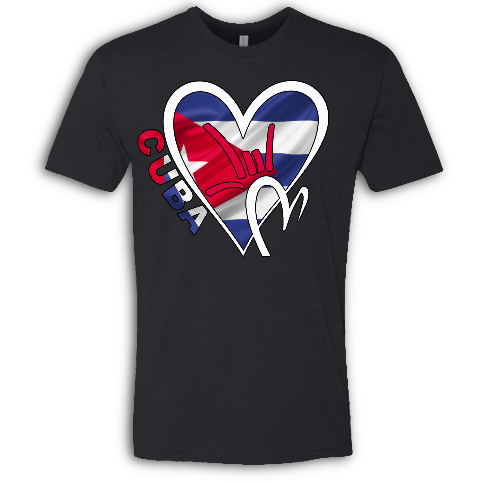 Cuba Flag ILY HEART T-Shirt
