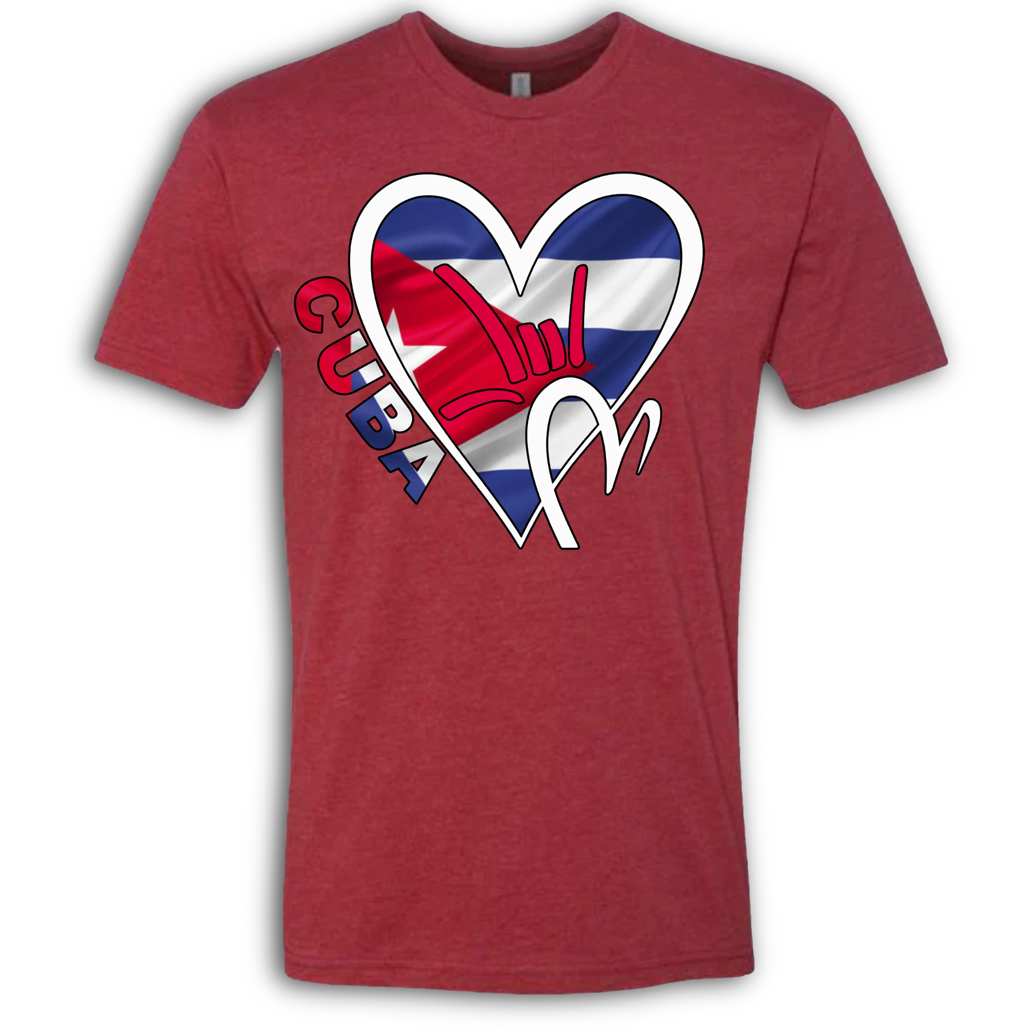 Cuba Flag ILY HEART T-Shirt