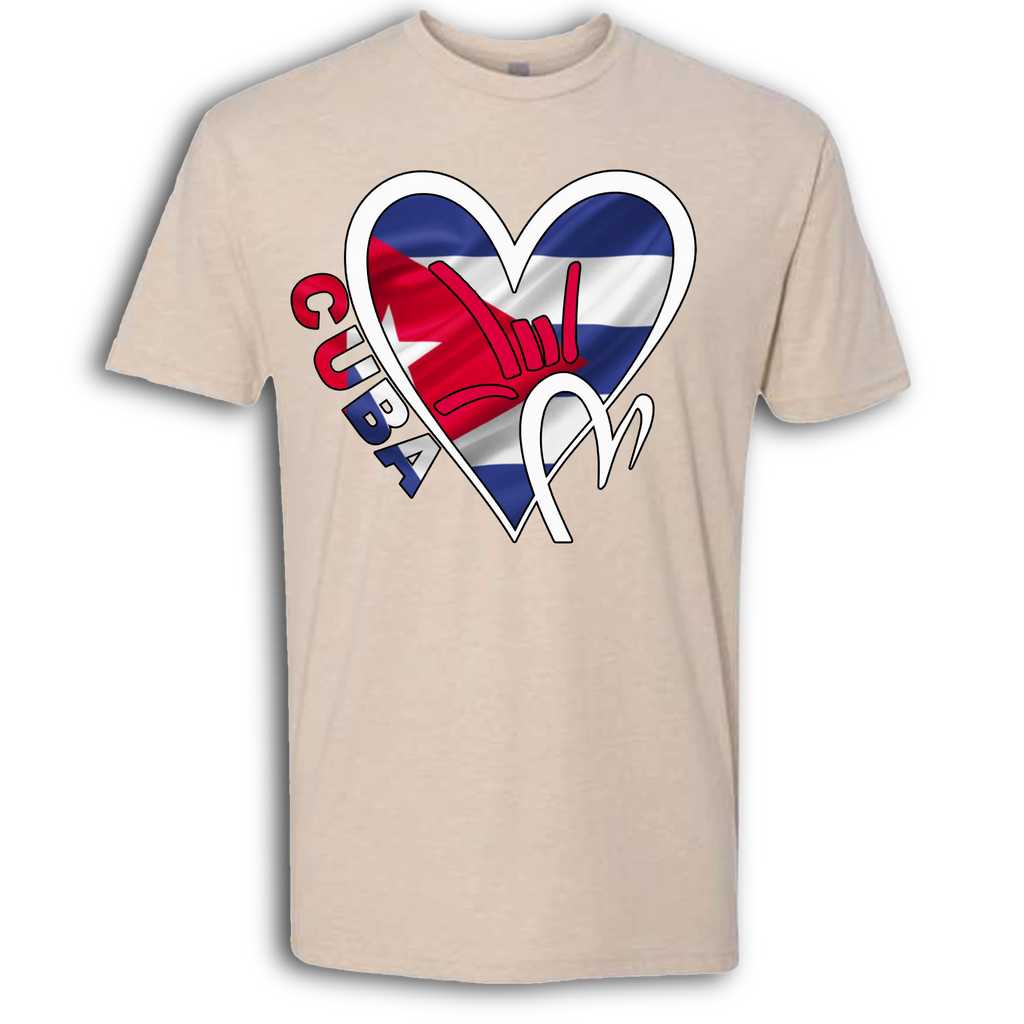 Cuba Flag ILY HEART T-Shirt