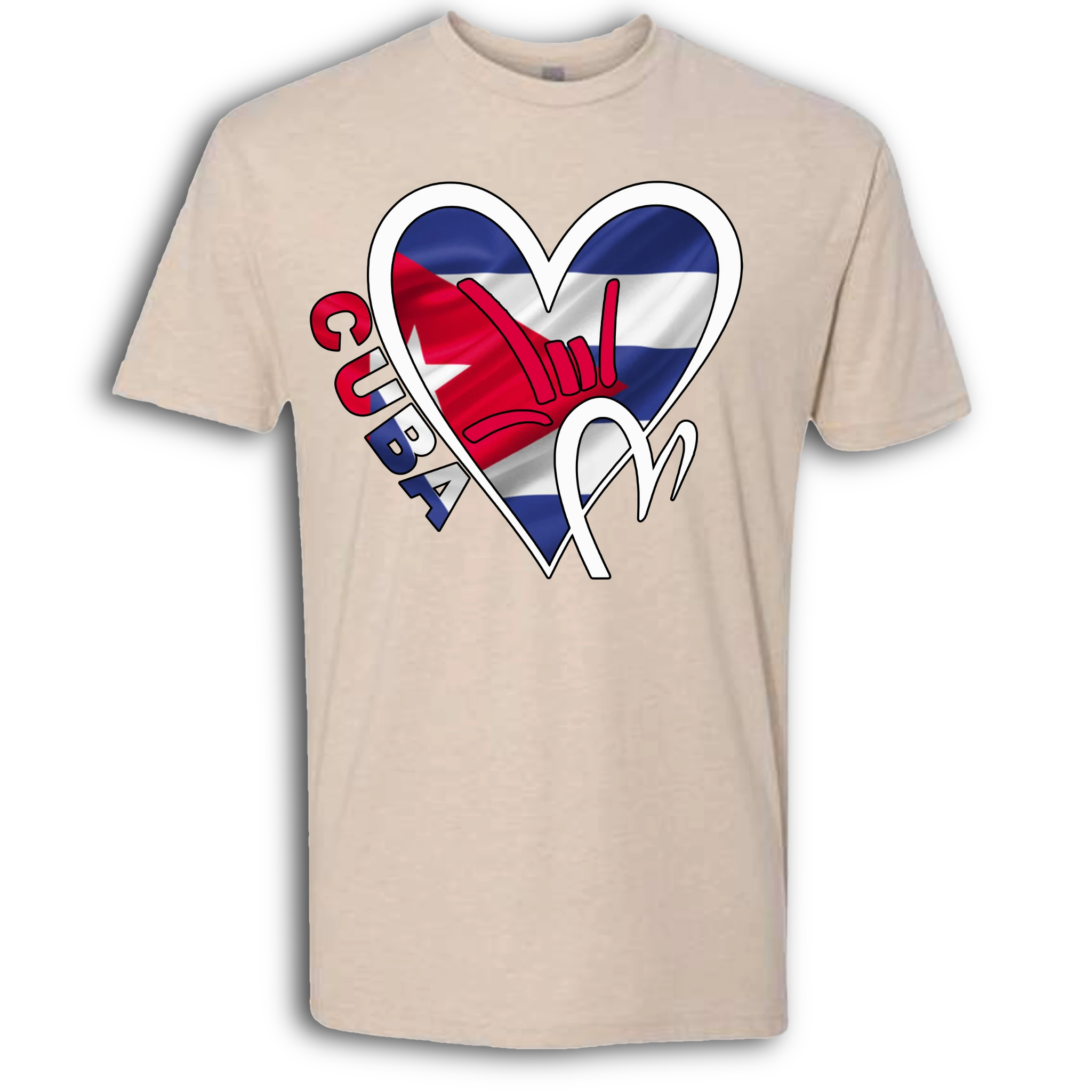 Cuba Flag ILY HEART T-Shirt
