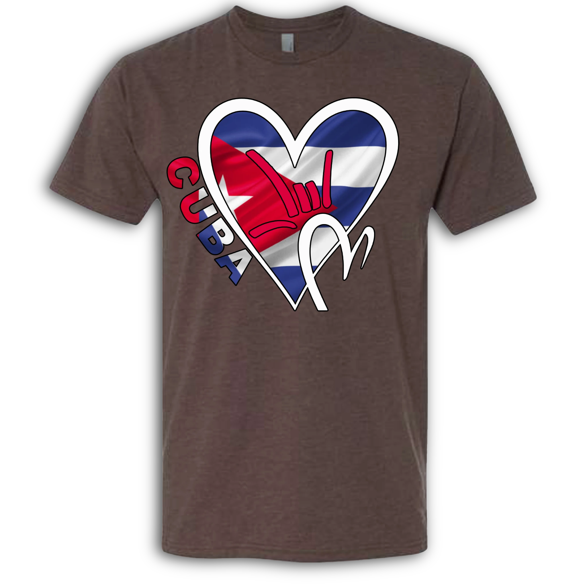 Cuba Flag ILY HEART T-Shirt