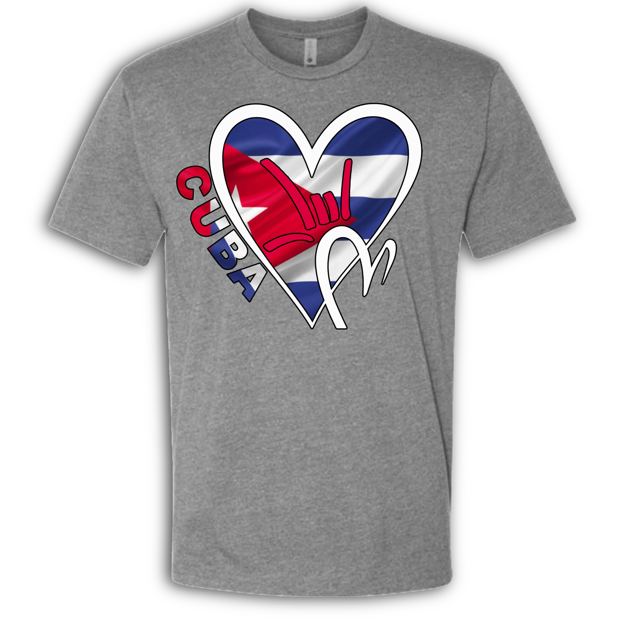Cuba Flag ILY HEART T-Shirt
