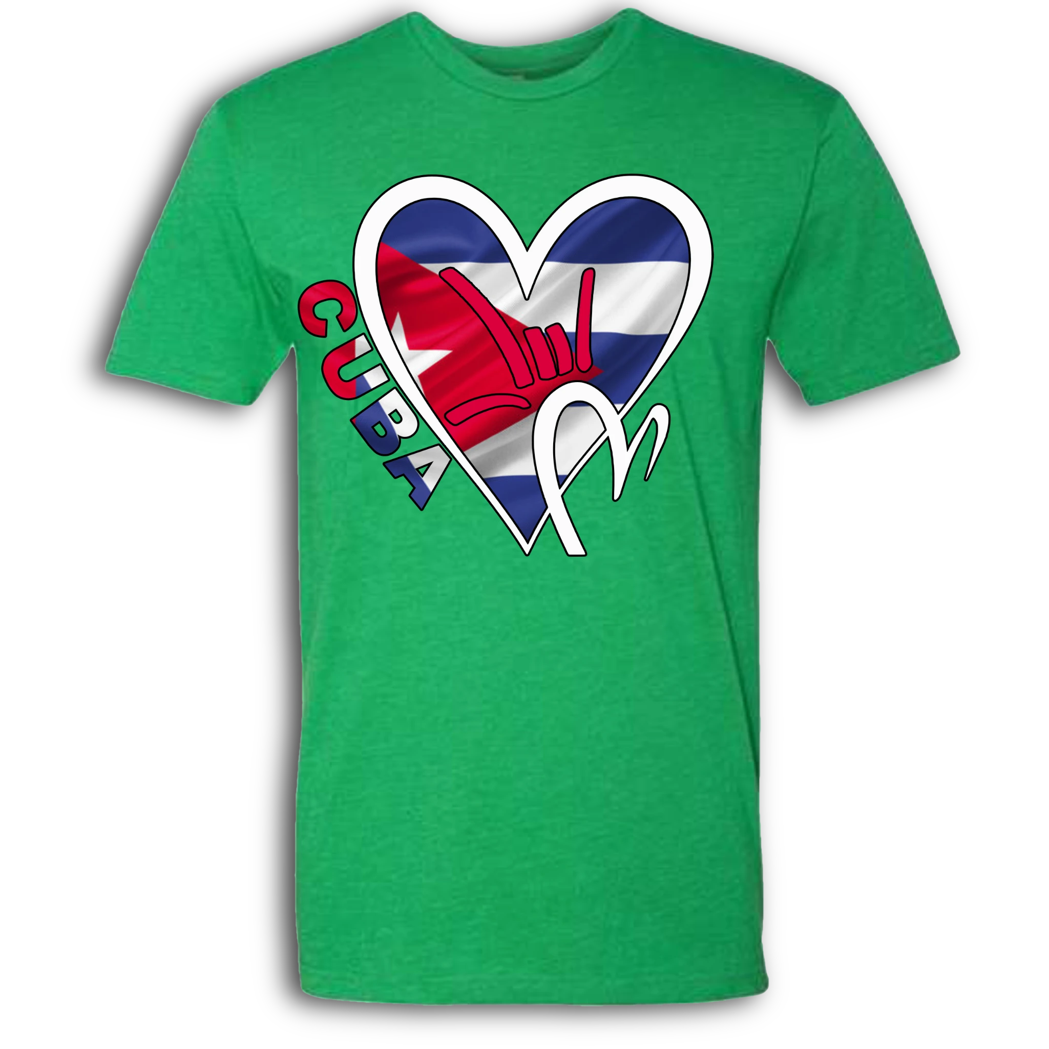 Cuba Flag ILY HEART T-Shirt