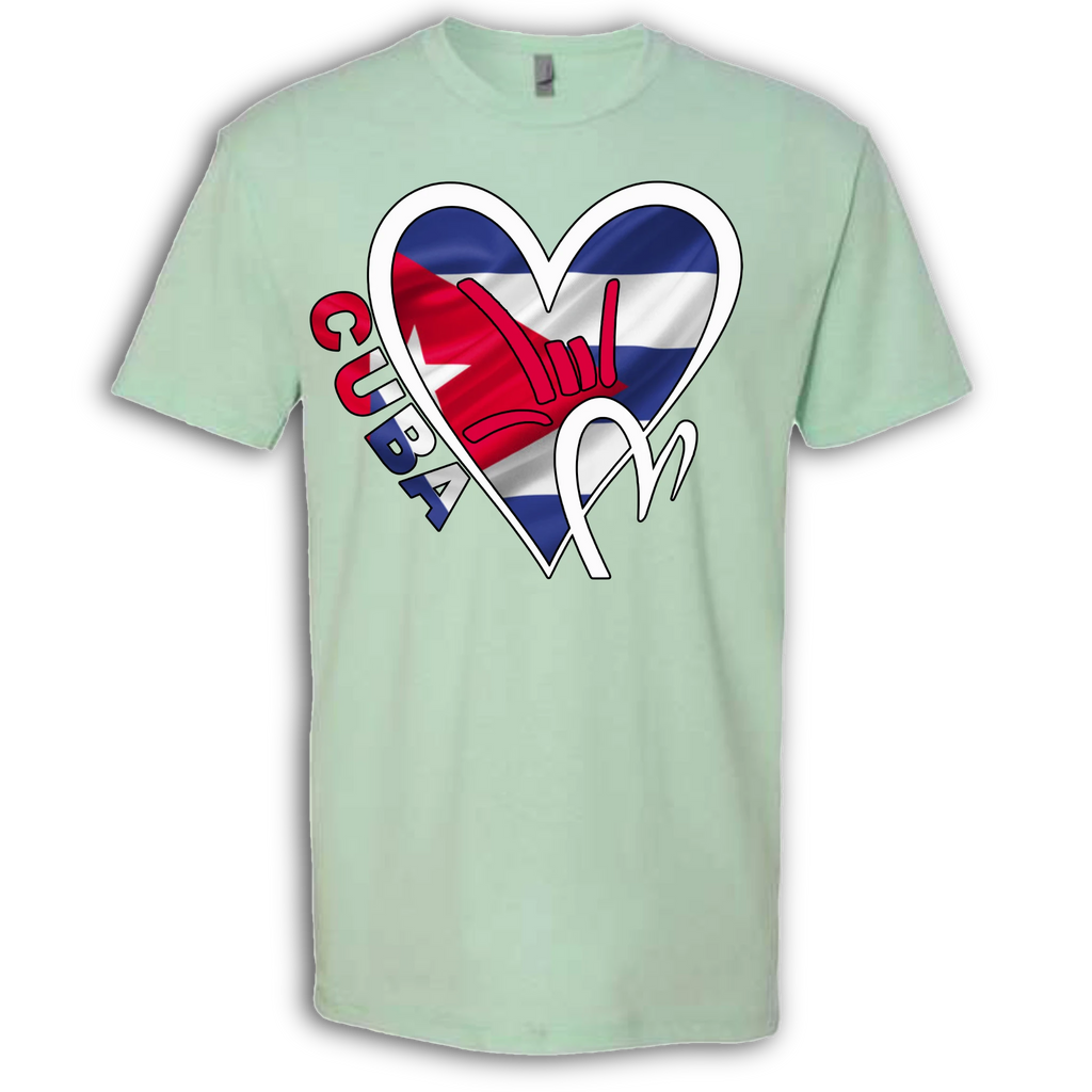 Cuba Flag ILY HEART T-Shirt