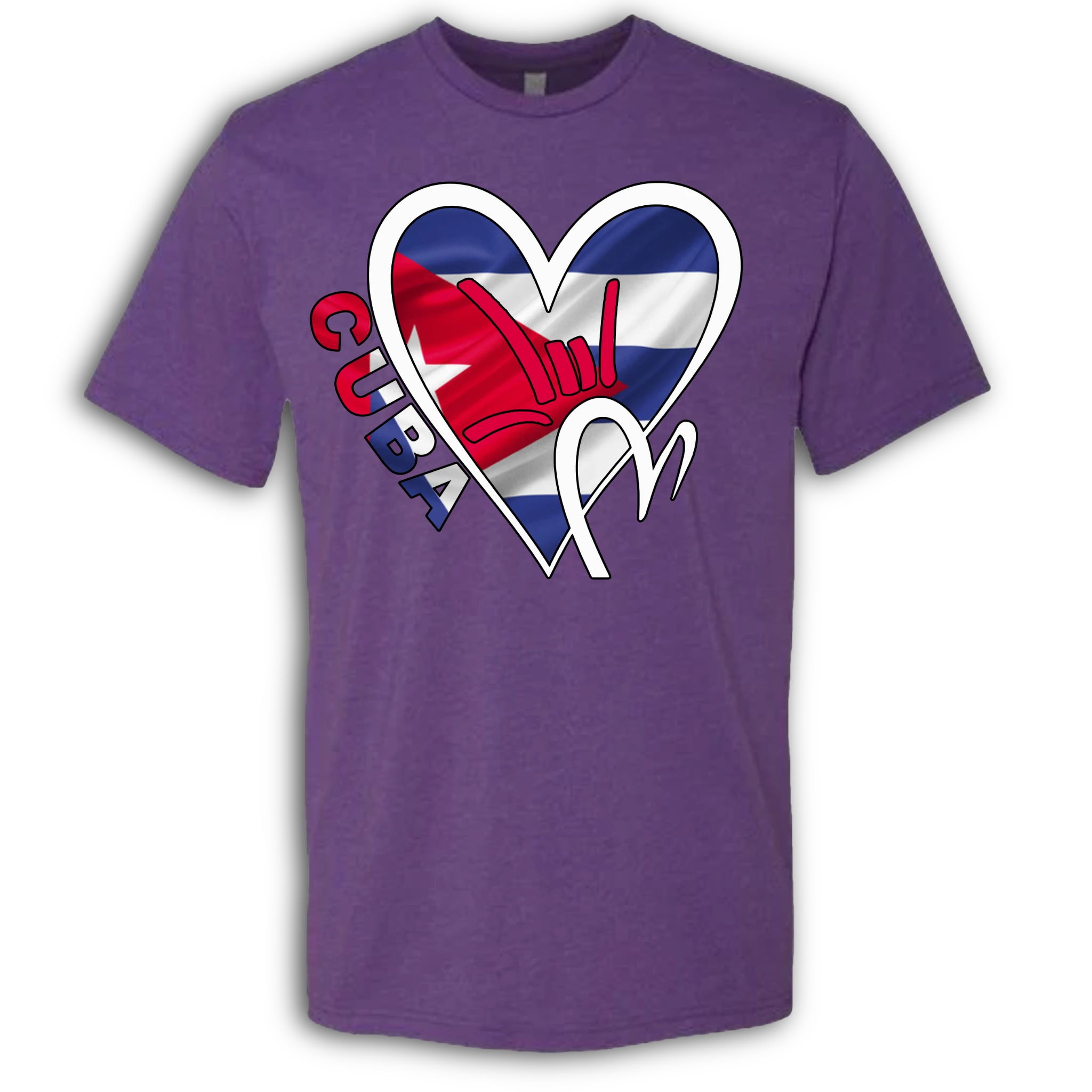 Cuba Flag ILY HEART T-Shirt