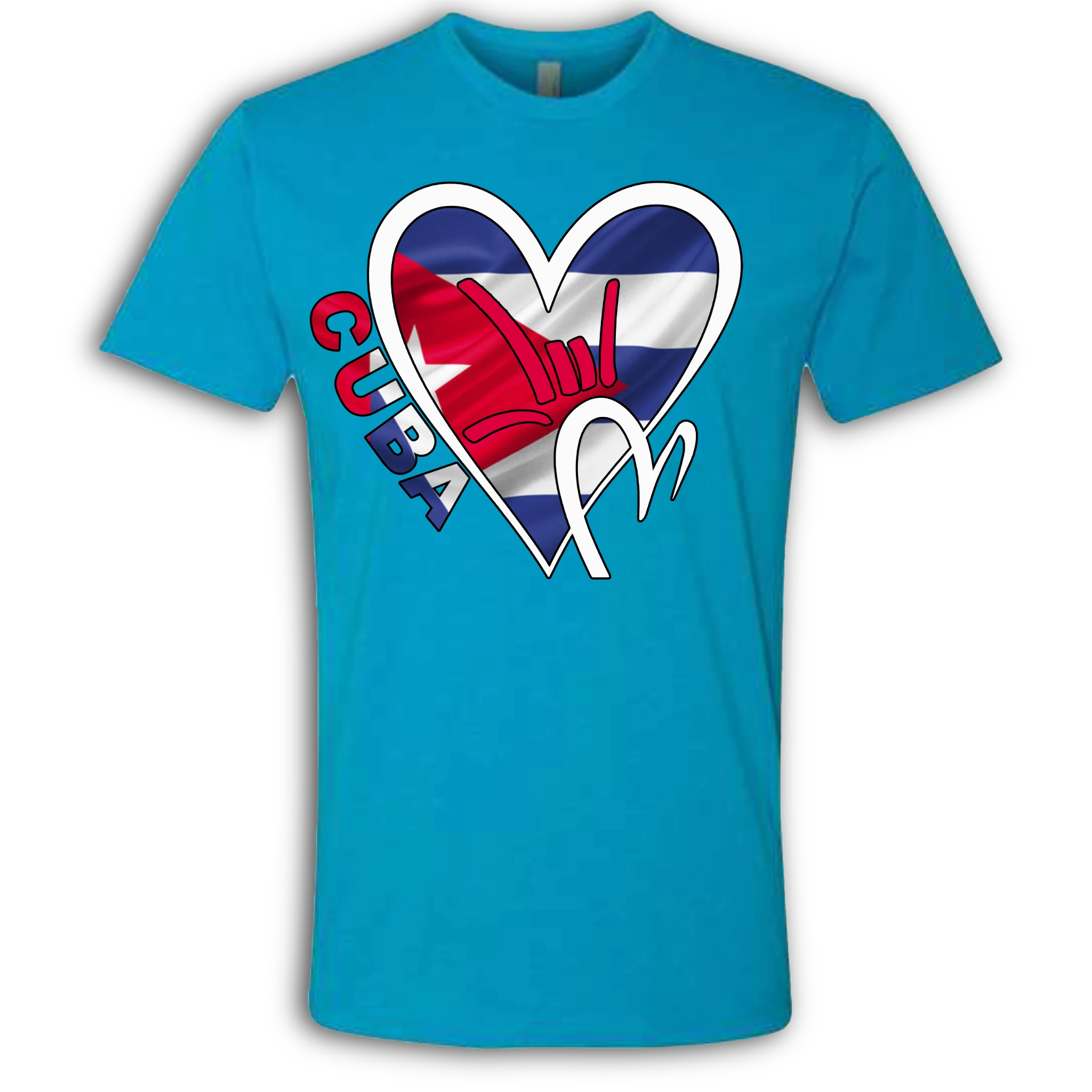 Cuba Flag ILY HEART T-Shirt