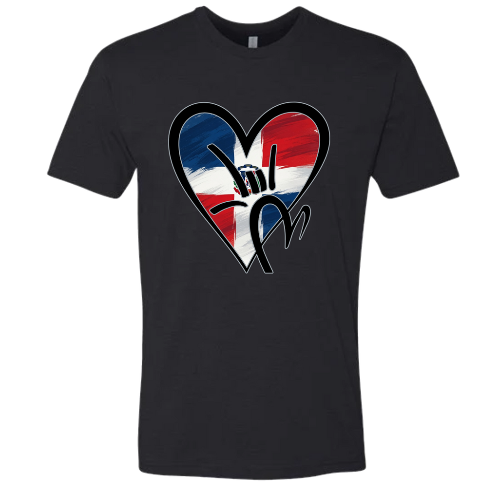 Dominican Republic Flag ILY HEART T-Shirt