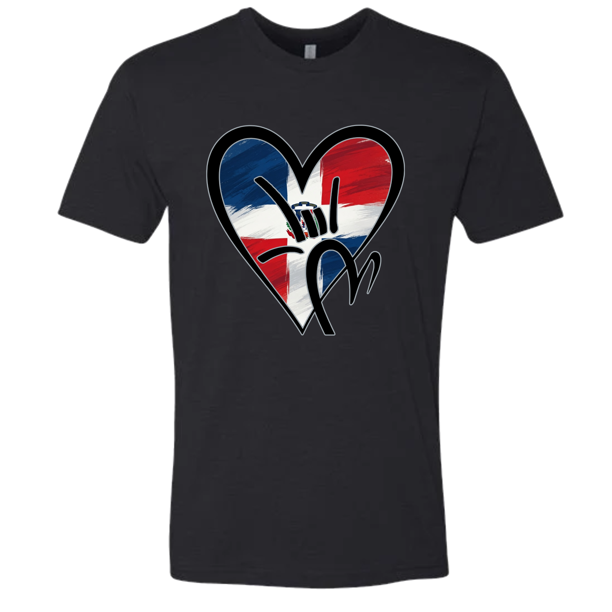 Dominican Republic Flag ILY HEART T-Shirt