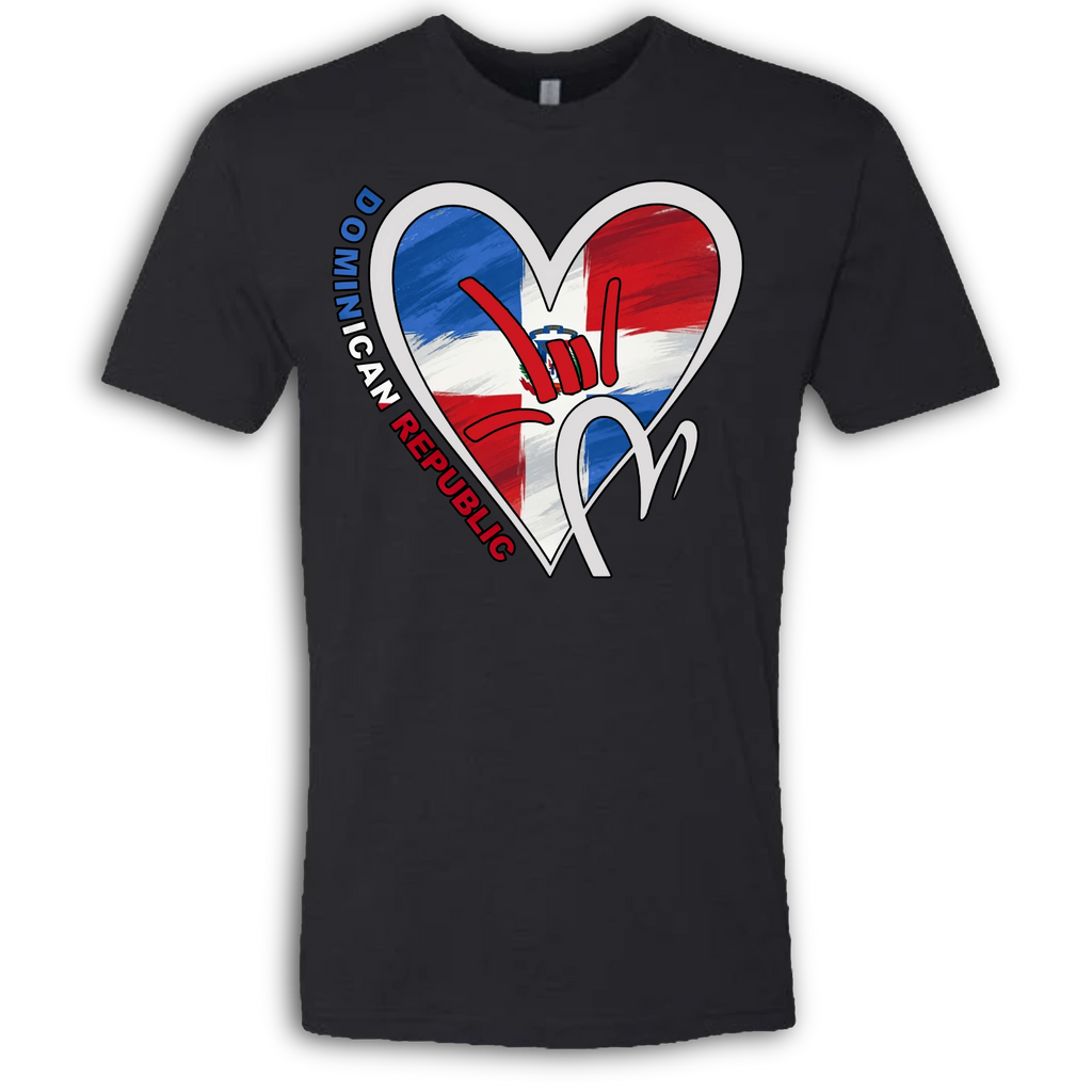 Dominican Republic Flag ILY HEART T-Shirt