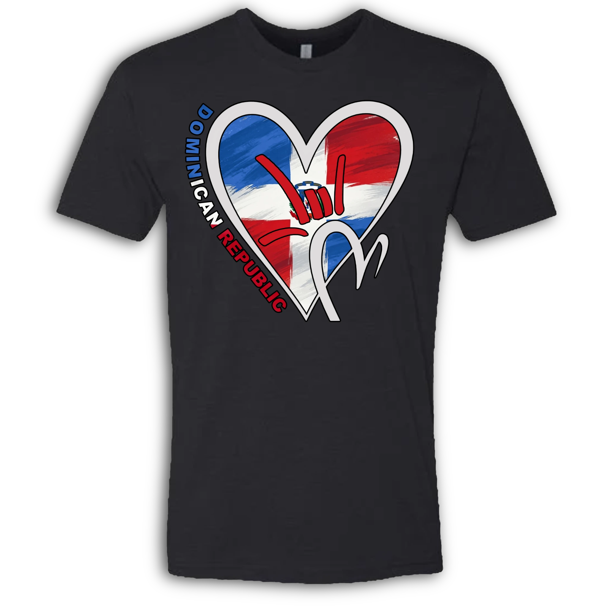 Dominican Republic Flag ILY HEART T-Shirt
